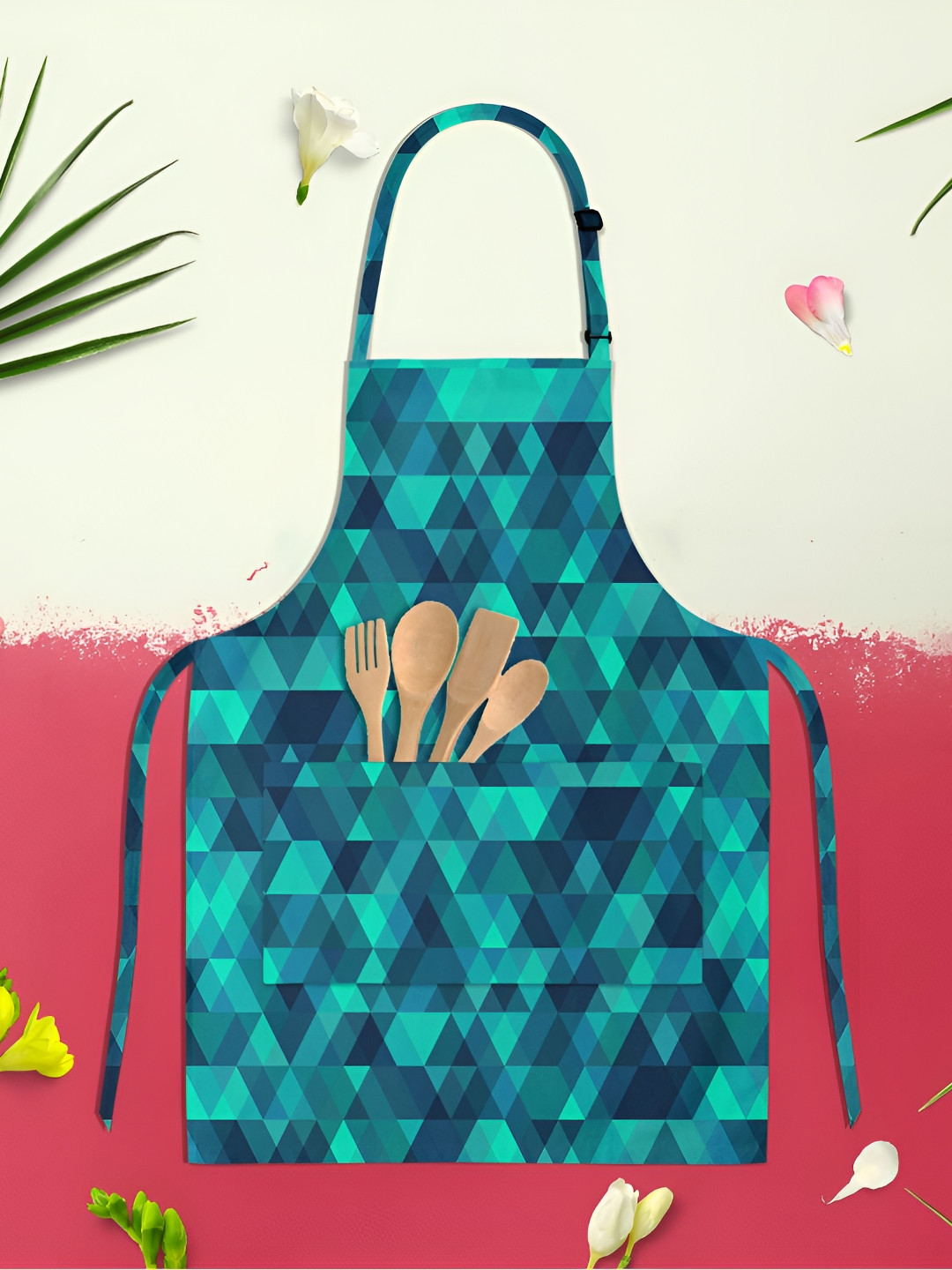 

ArtzFolio Blue & Green Printed Cotton Aprons