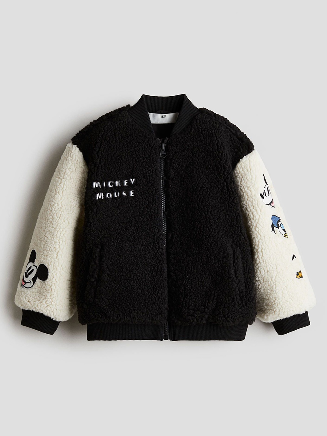 

H&M Boys Teddy Bomber Jacket, Black
