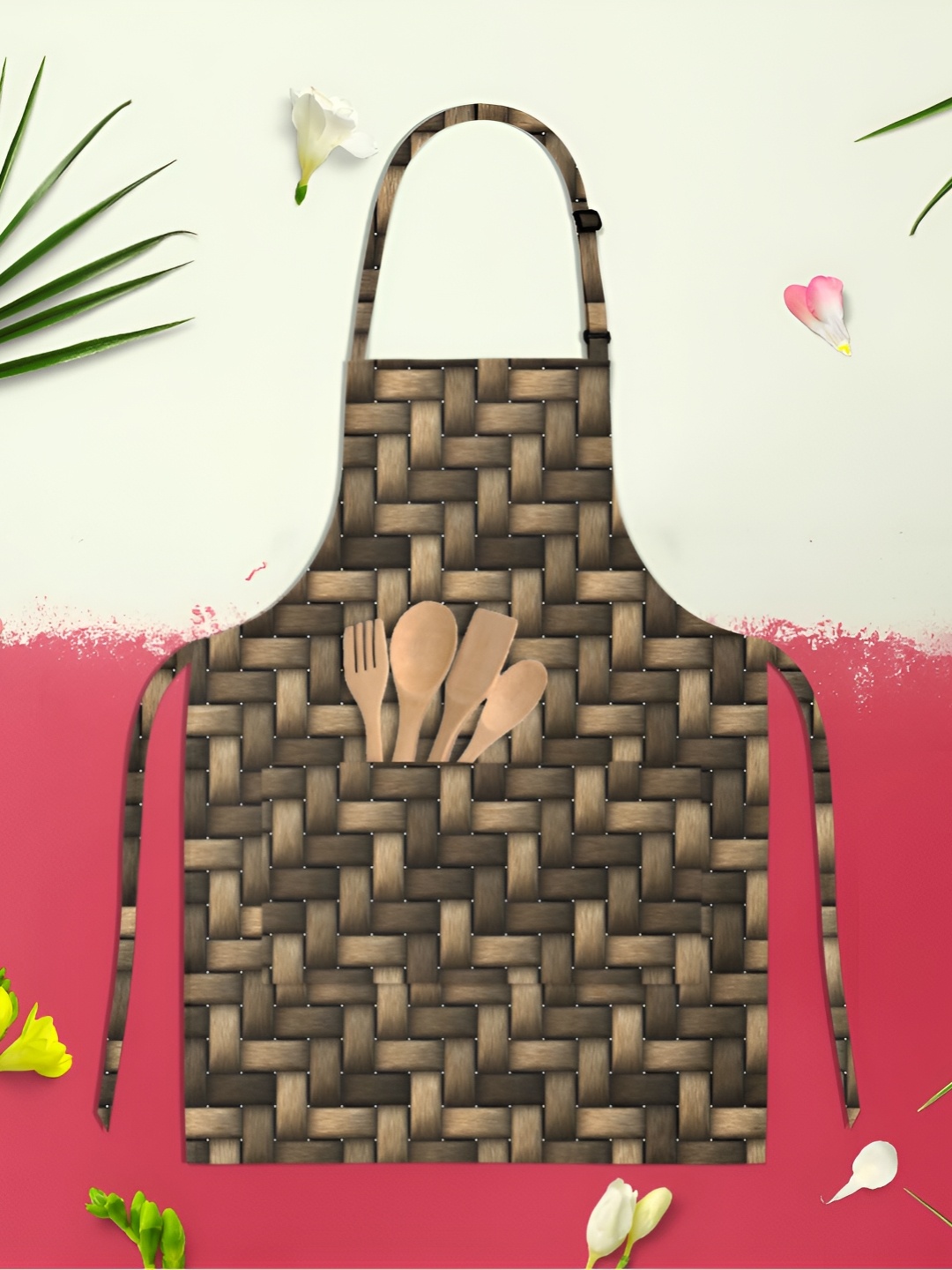 

ArtzFolio Black & Brown Printed Cotton Apron