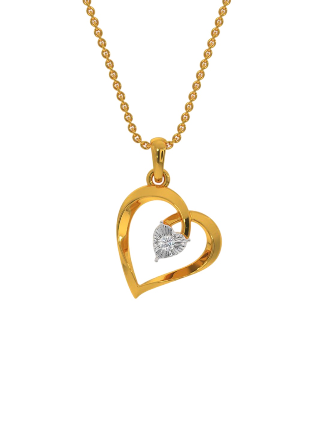 

KISNA DIAMOND AND GOLD JEWELLERY Women 14KT Pendant Diamond Weight - 0.02 CT