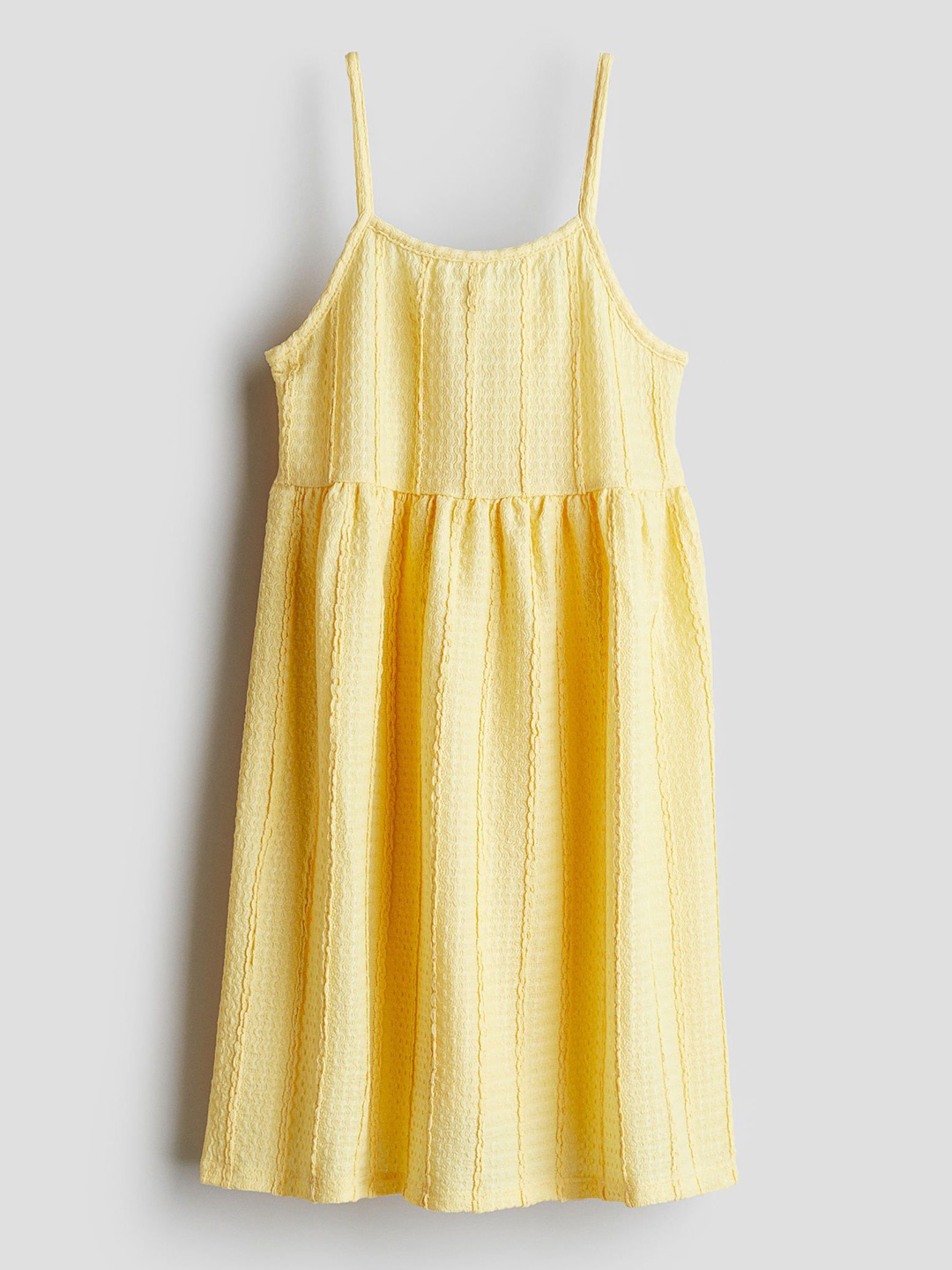 

H&M Girls Textured Dress, Yellow