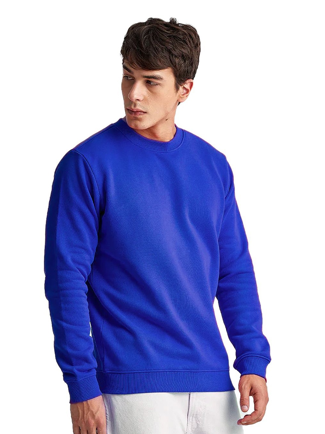 

SONIBROS Mens Solid Sweatshirt, Blue