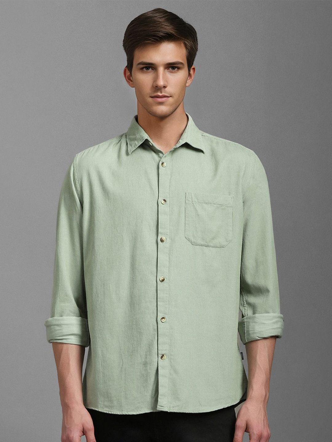 

Louis Philippe Sport Men Slim Fit Opaque Casual Shirt, Green