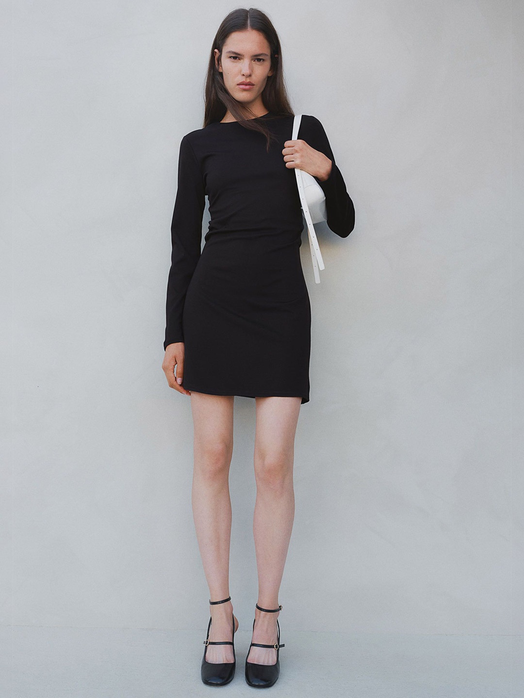 

H&M Fitted Jersey Dress, Black