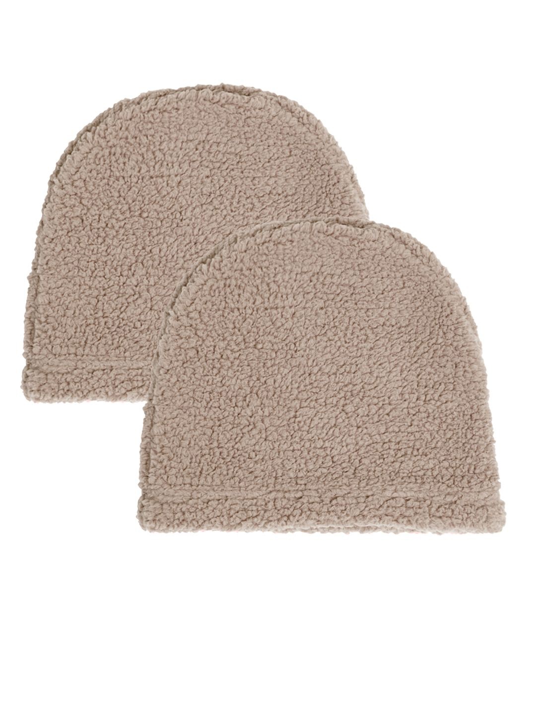 

KLOTTHE 2 Pcs Woolen Beanie Caps, Beige