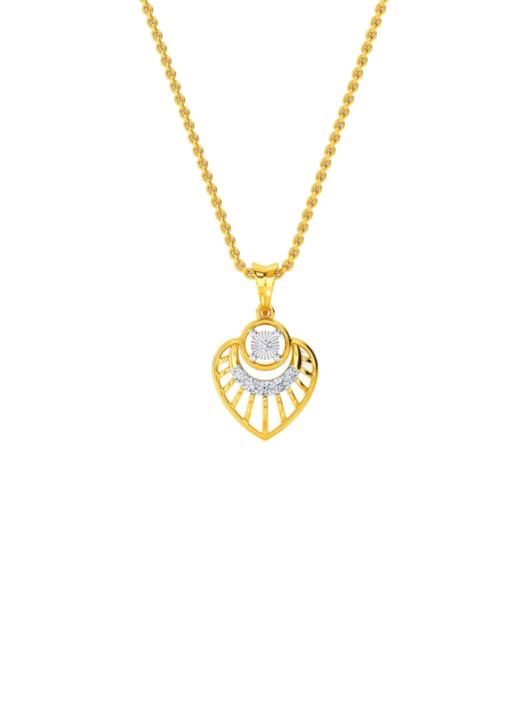 

KISNA DIAMOND AND GOLD JEWELLERY Women 14KT Pendant Diamond 0.05 CT