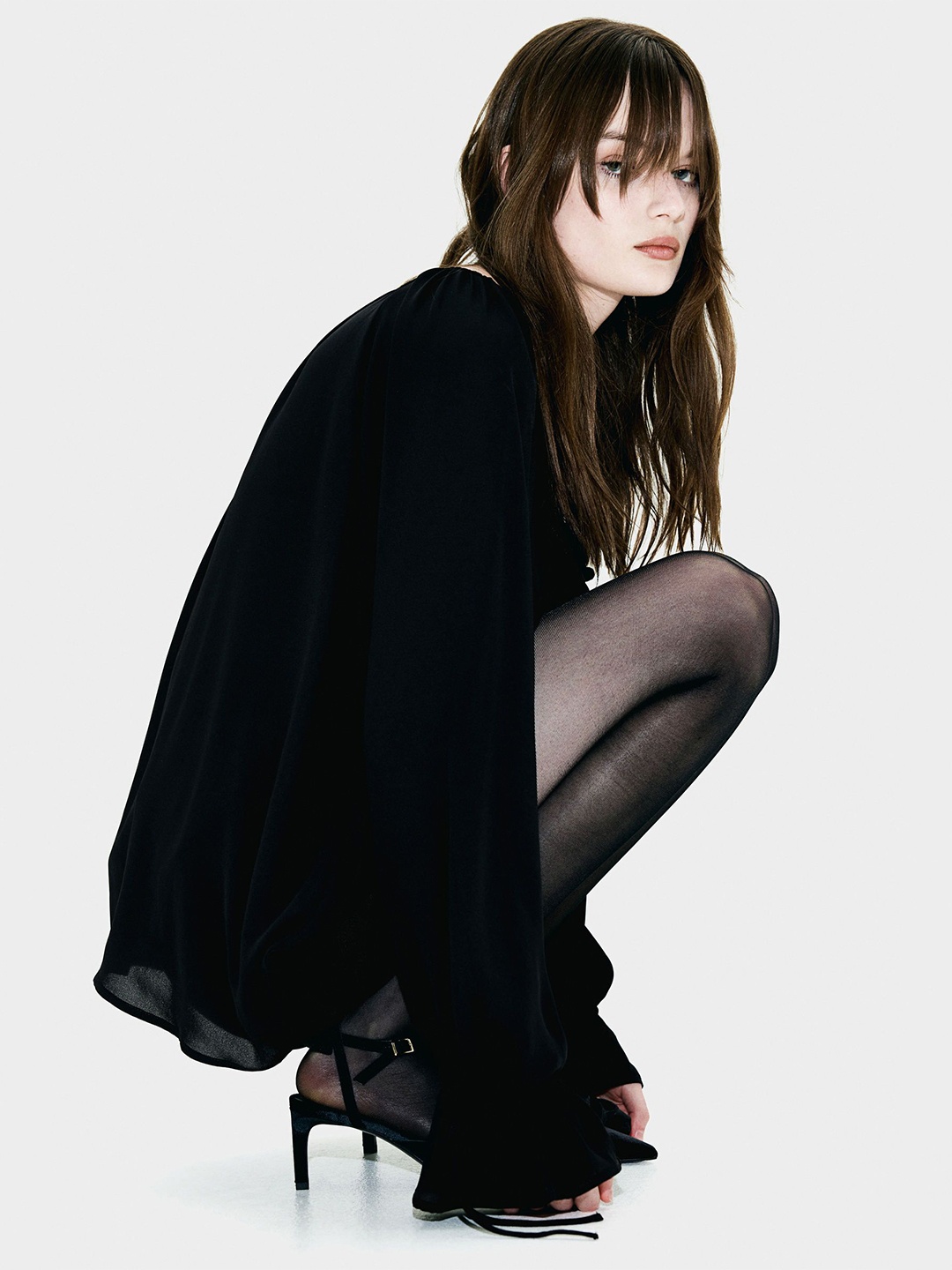 

H&M Frilled Blouse, Black