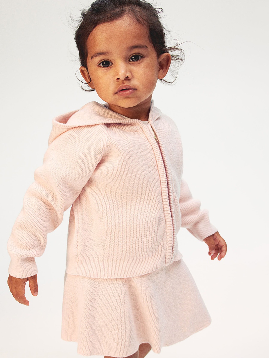 

H&M 2-piece Cardigan And Skirt Set, Pink