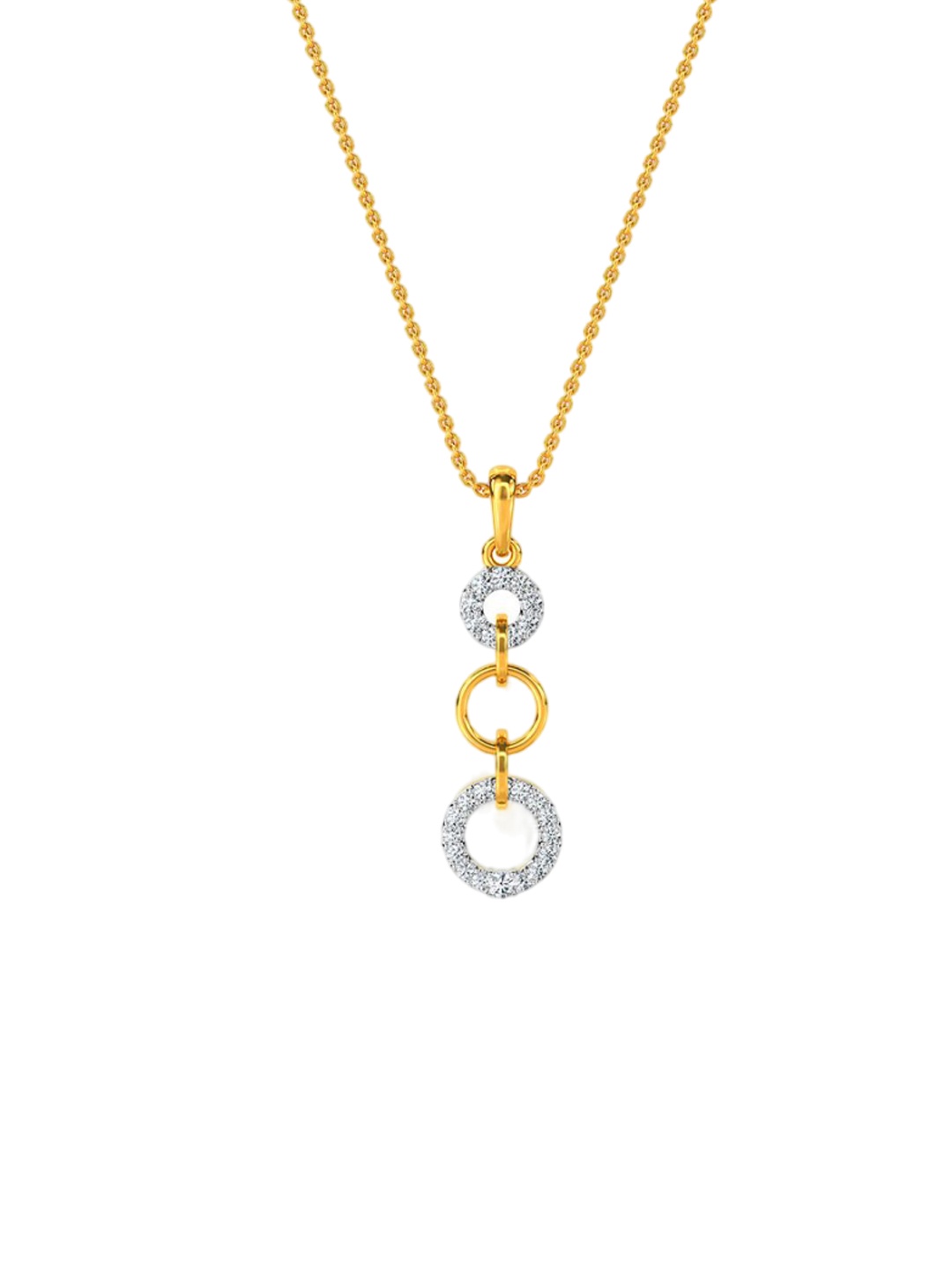 

KISNA DIAMOND AND GOLD JEWELLERY Women 14KT Pendant Diamond 0.211 CT