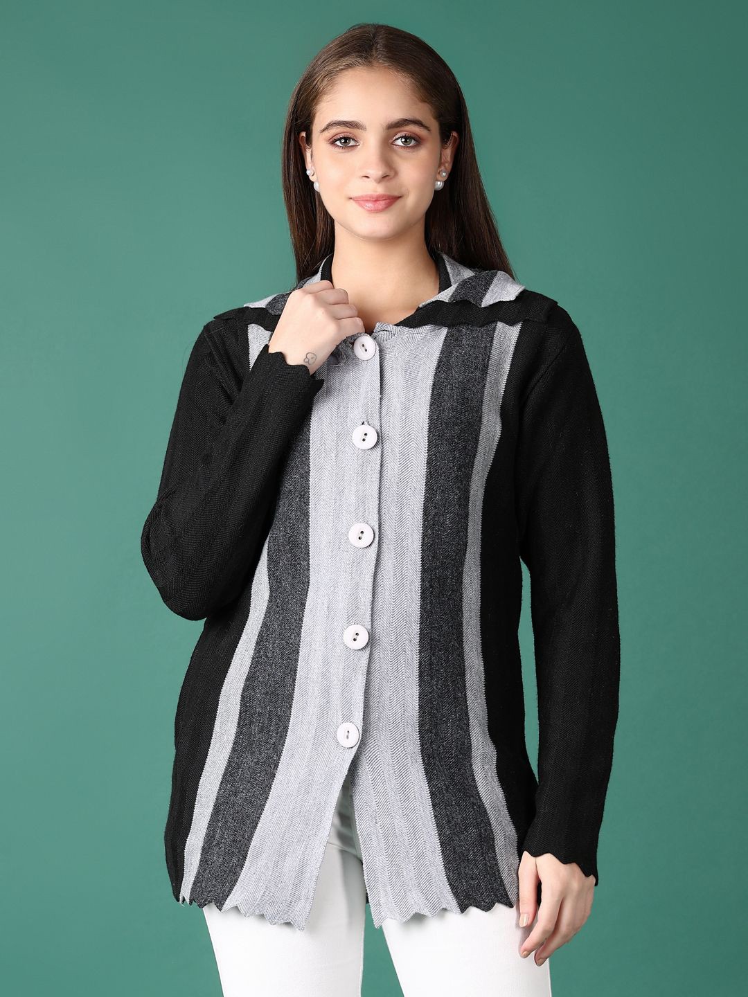 

V-Mart Women Cardigan, Grey