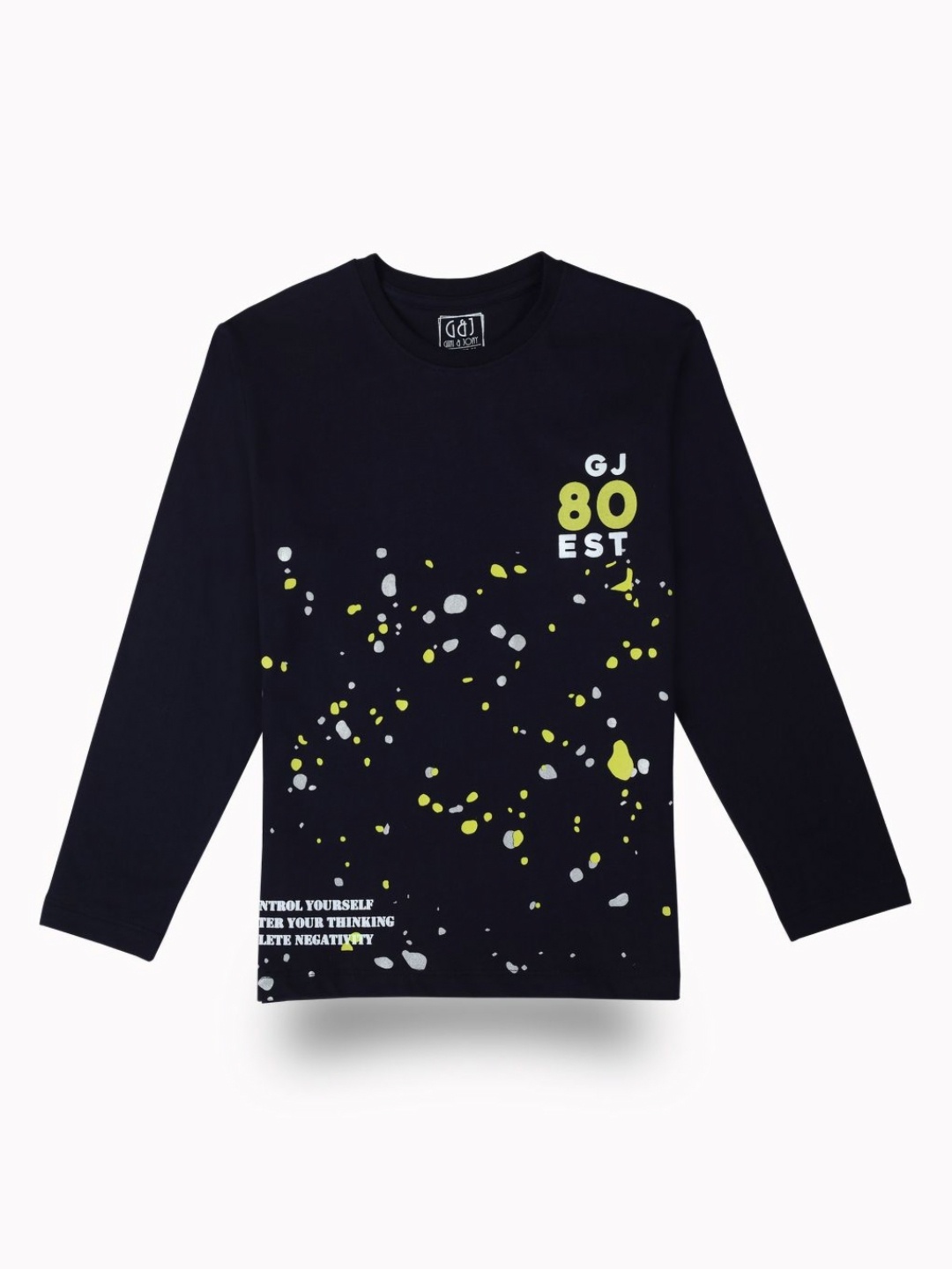

Gini and Jony Boys Graphic Printed Round Neck Cotton T-shirt, Navy blue
