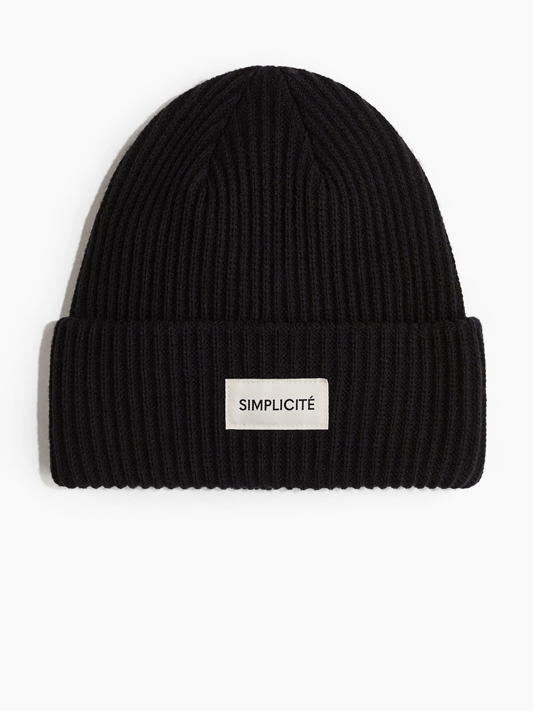 

H&M Women Knitted Beanie Hat, Black