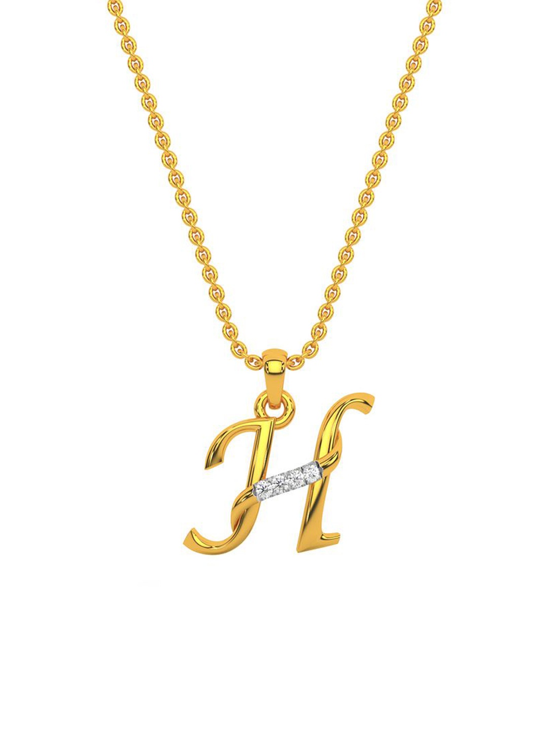 

KISNA DIAMOND AND GOLD JEWELLERY Women 14KT Pendant Diamond 0.01 CT