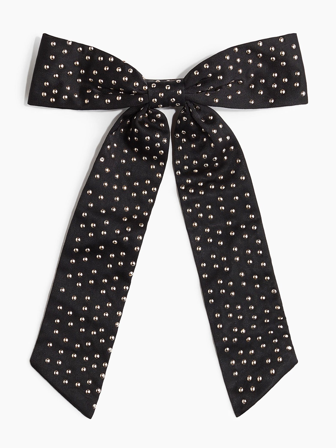 

H&M Embellished Satin Bow Hair Clip, Black