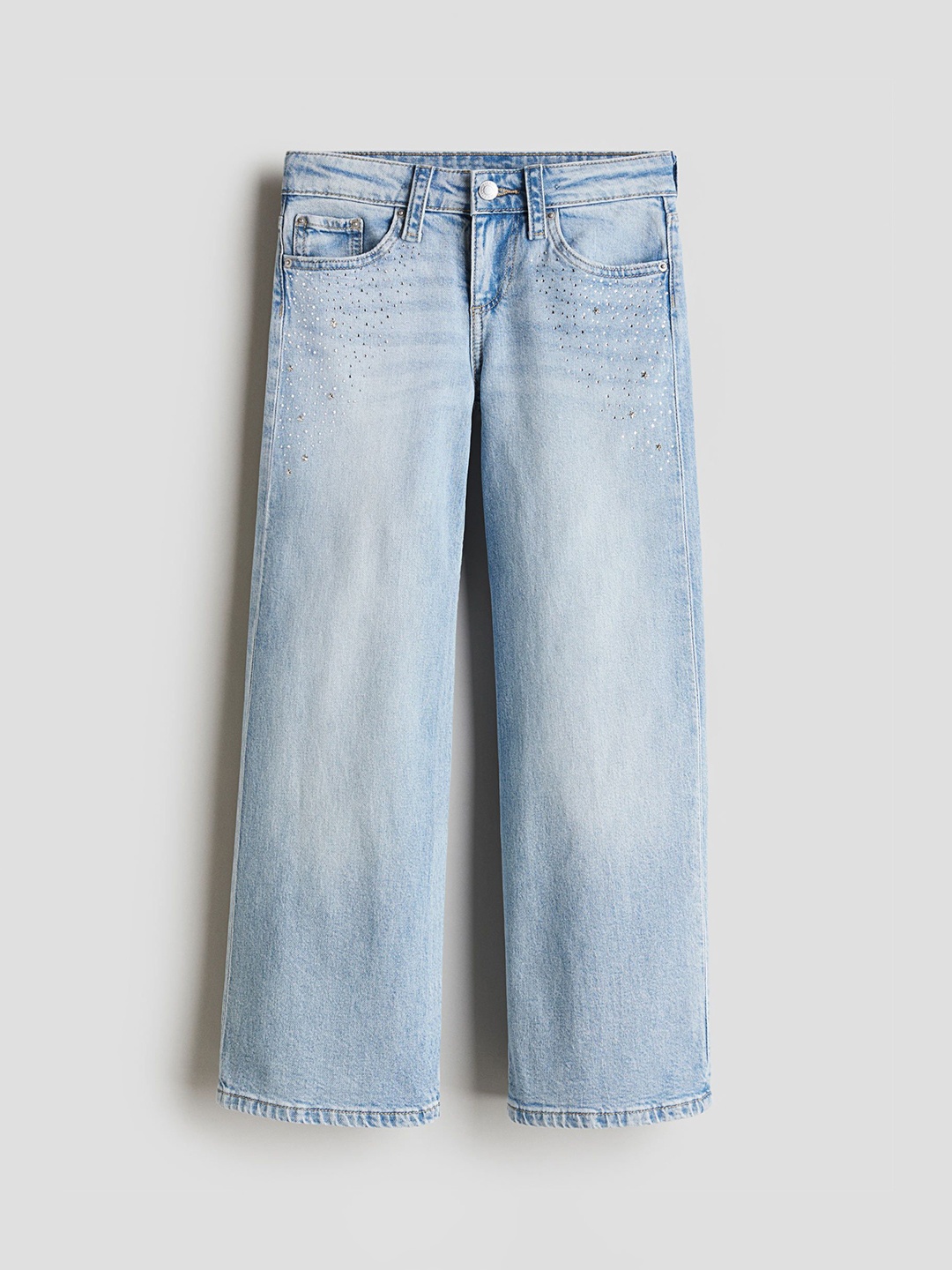 

H&M Girls Wide Leg Jeans, Blue