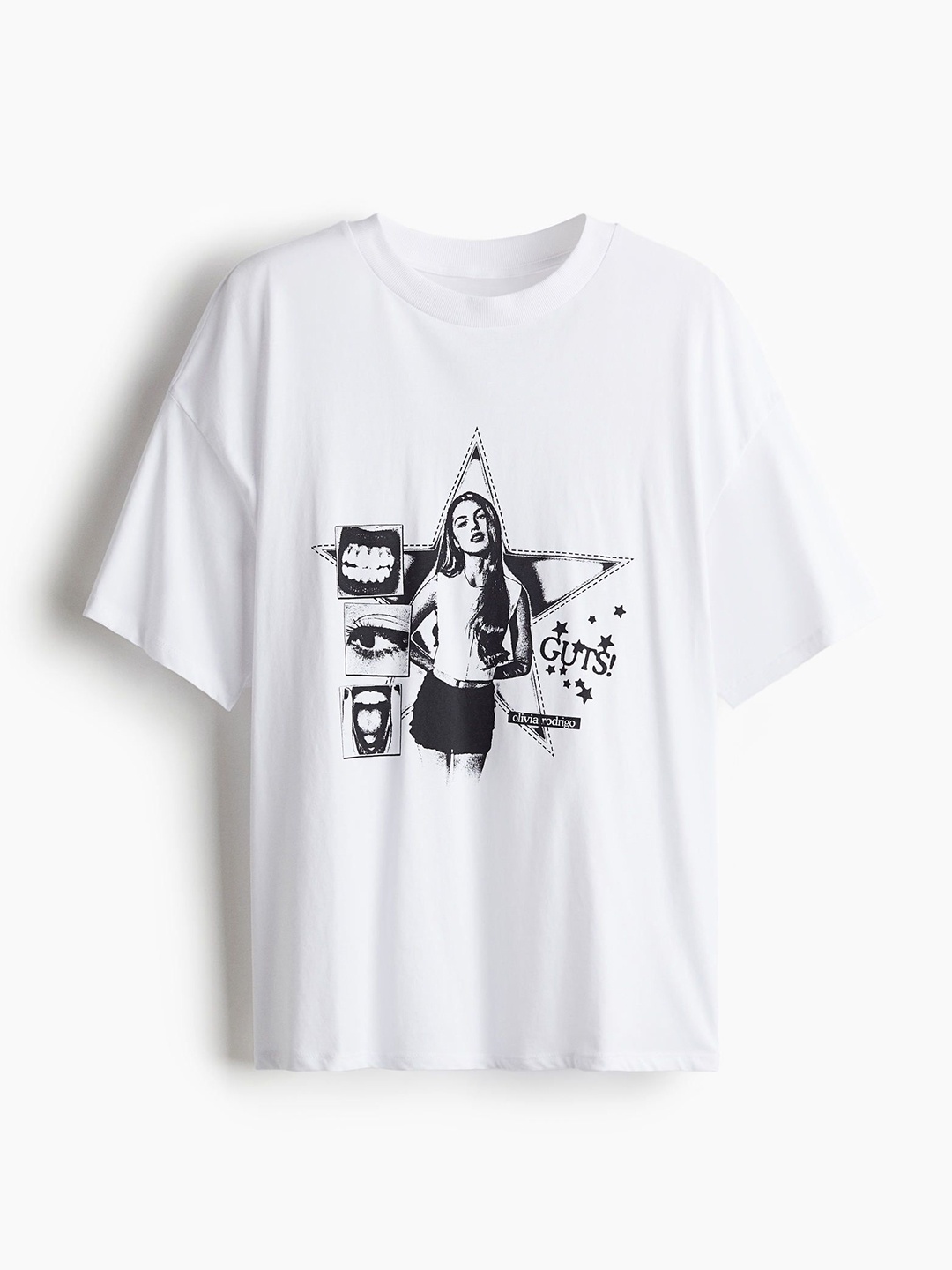 

H&M Oversized Printed T-shirt, White