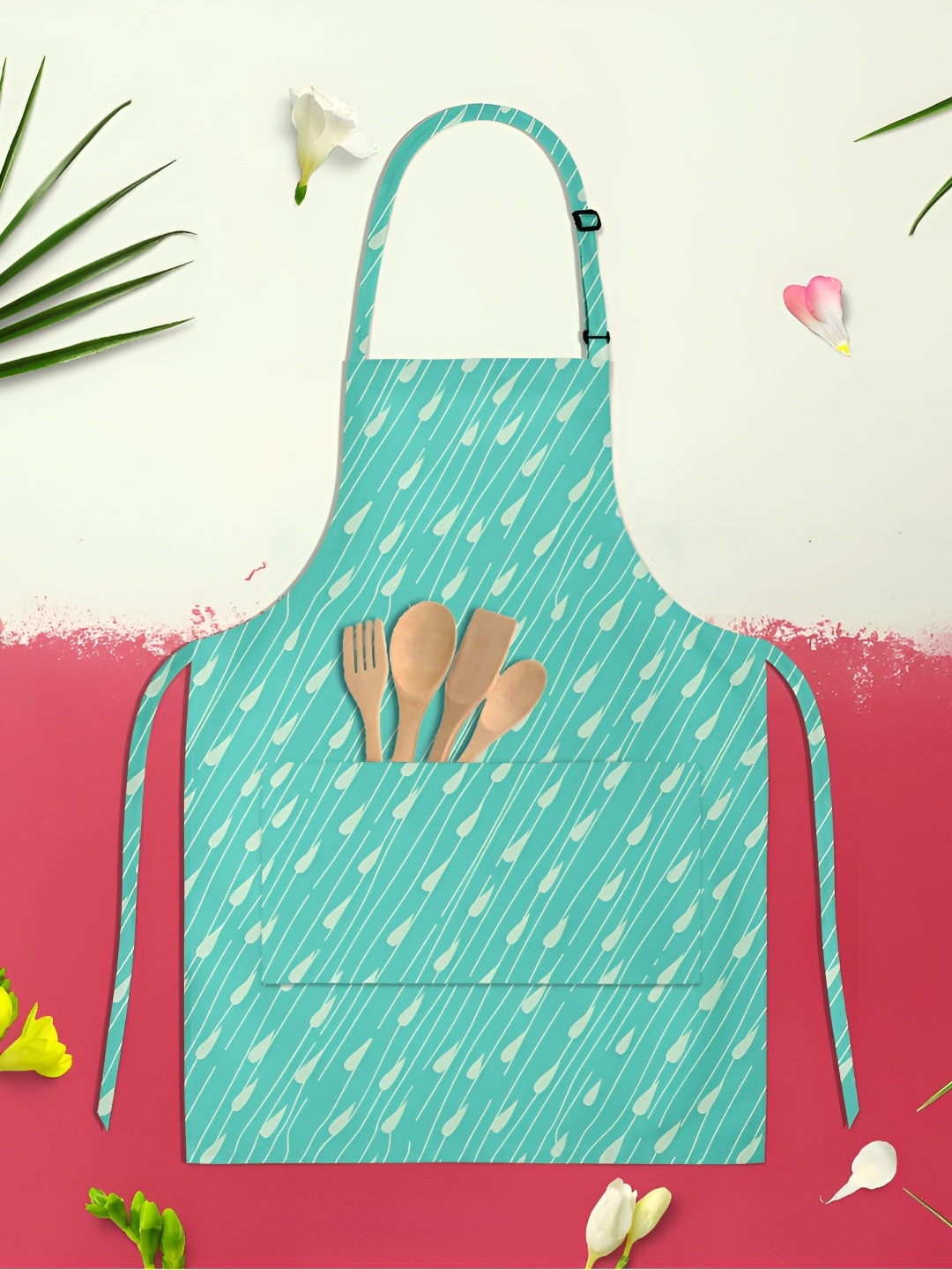 

ArtzFolio Blue & Green Printed Cotton Aprons