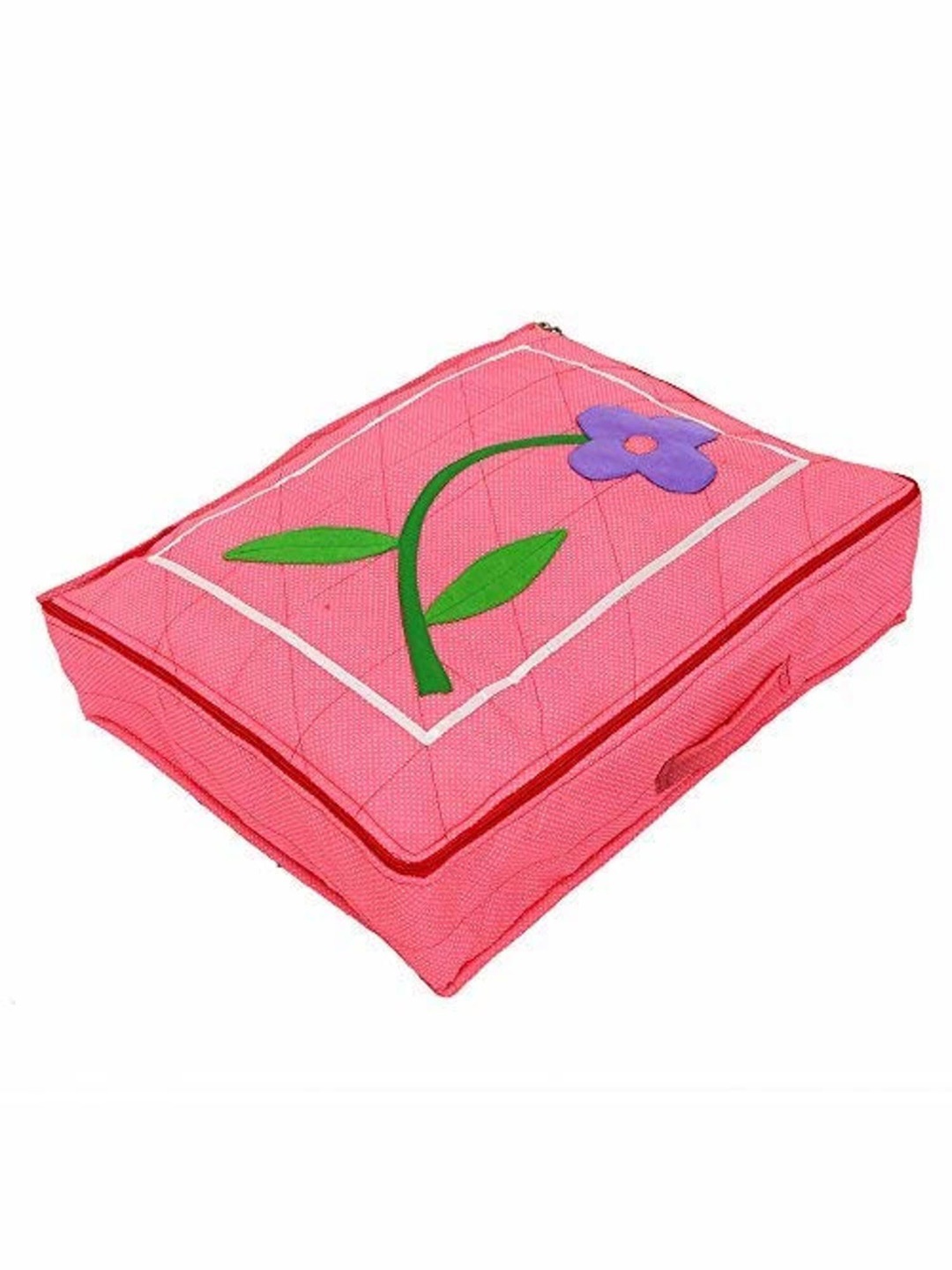 

Kuber Industries Pink Printed Saree Organiser