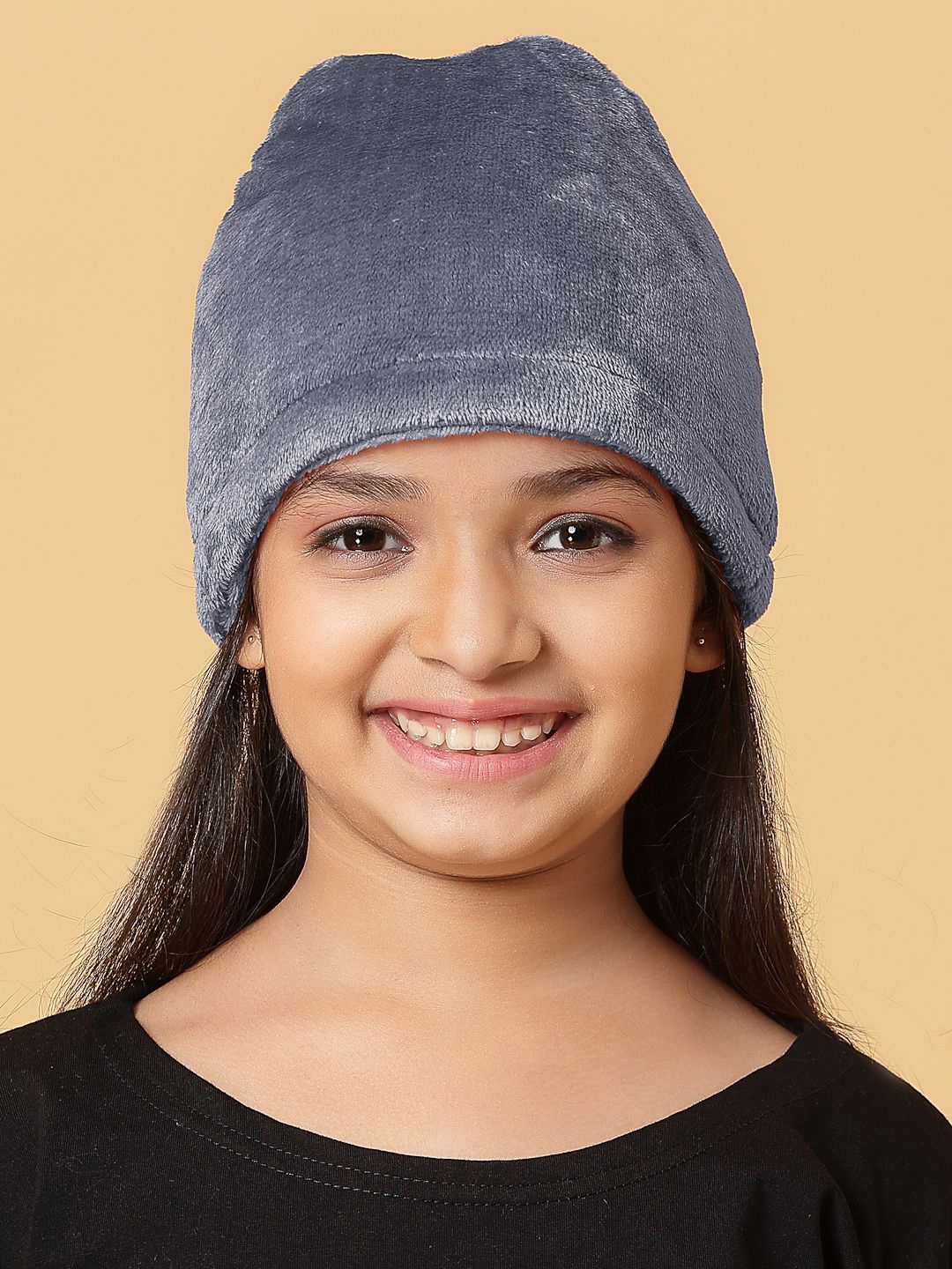 

KLOTTHE Girls Solid Beanie Caps, Grey