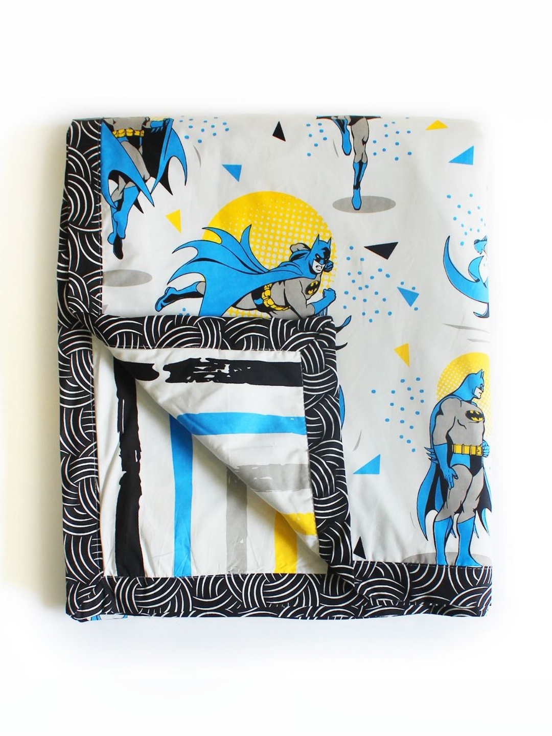 

Silverlinen Blue & White Cartoon Characters AC Room Pure Cotton 110 GSM Single Bed Blanket
