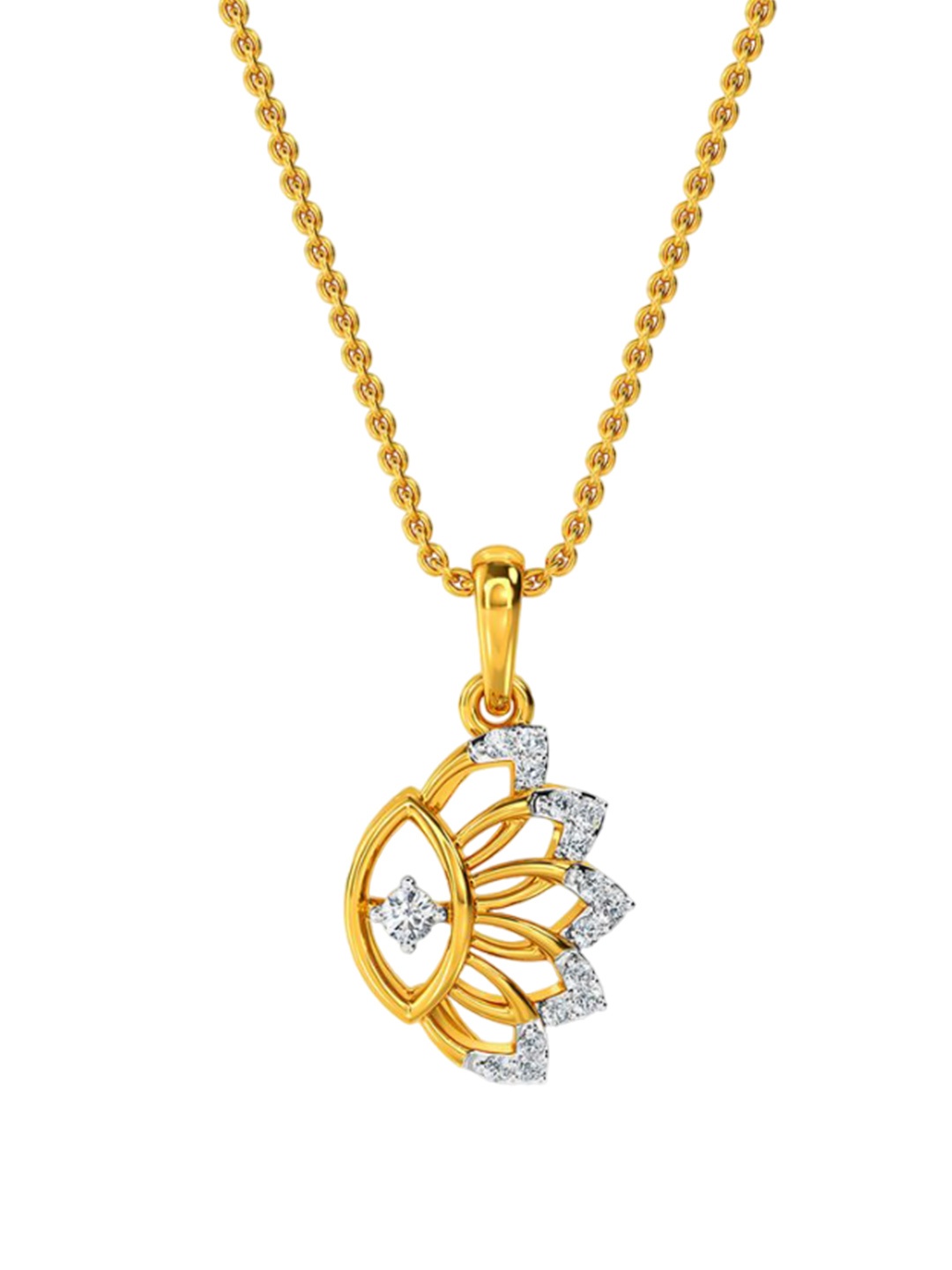 

KISNA DIAMOND AND GOLD JEWELLERY Women 18KT Pendant Diamond 0.102 CT