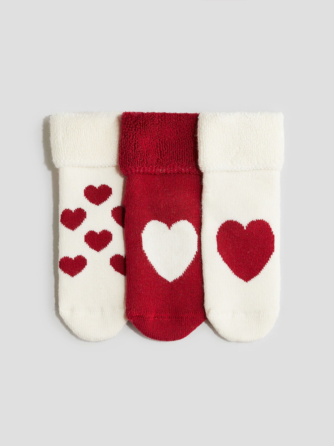 

H&M Boys 3-Pack Terry Socks, White