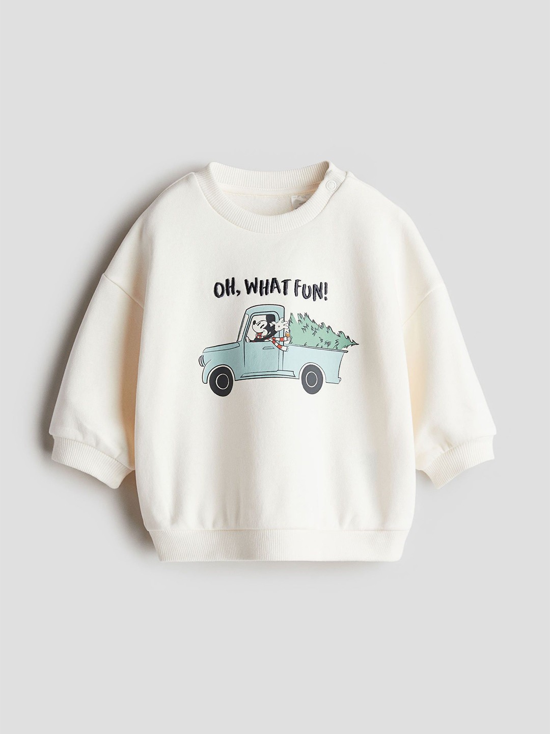 

H&M Infant Boys Crew-Neck Sweatshirt, White