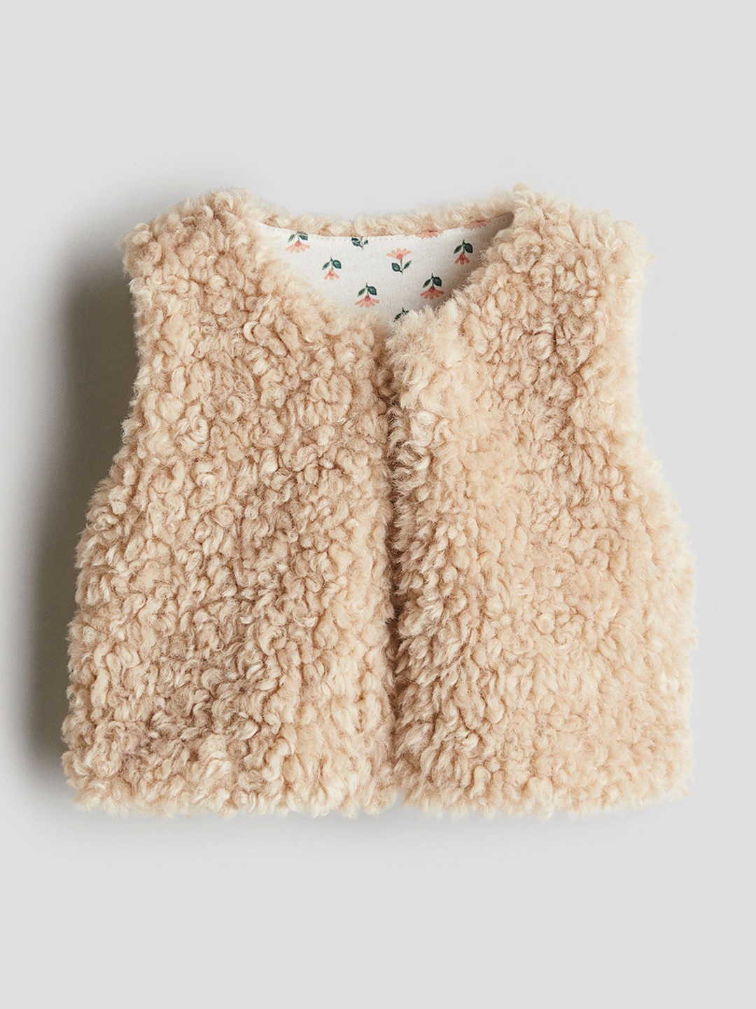 

H&M Infant Girls Fluffy Gilet, Beige