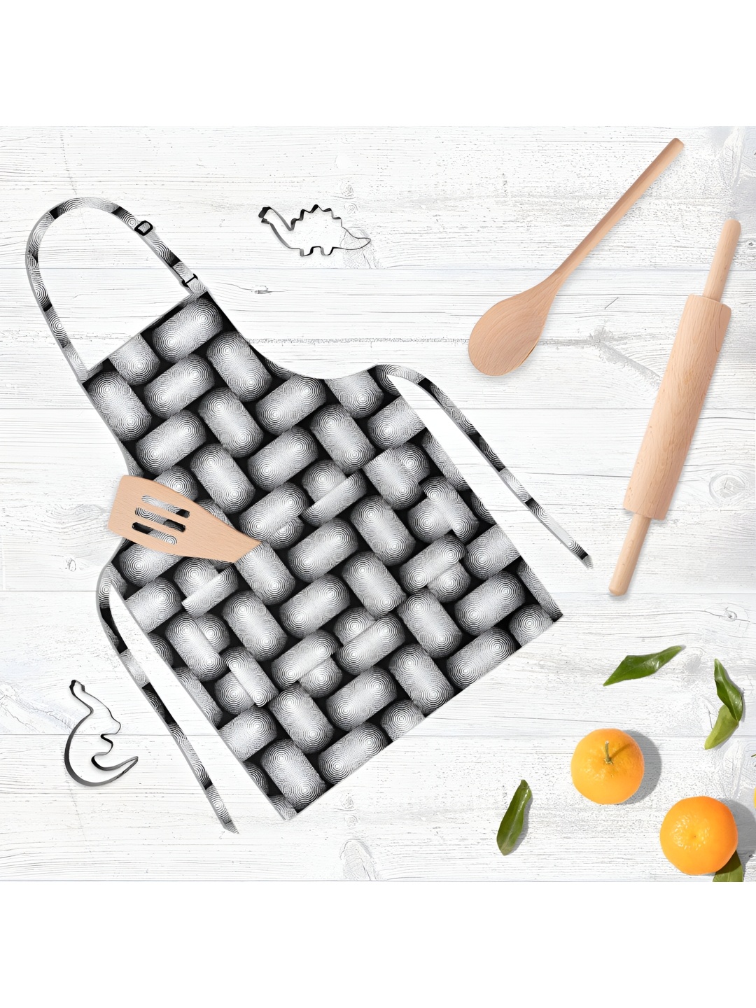 

ArtzFolio White & Black Printed Cotton Aprons