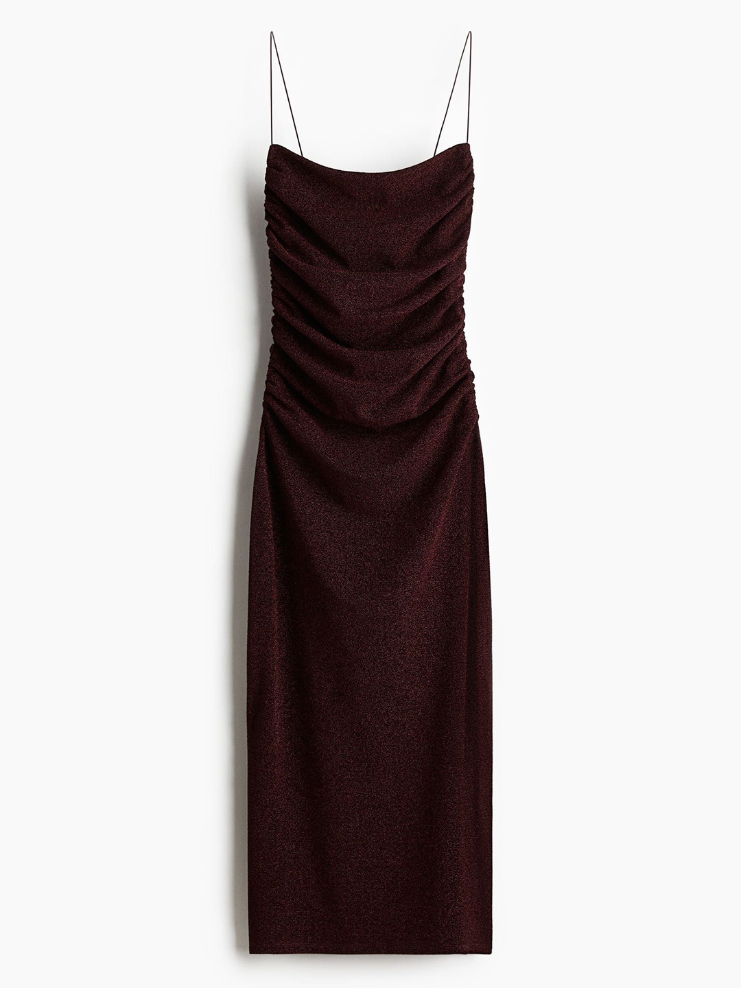 

H&M Women Glittery Strappy Dress, Maroon