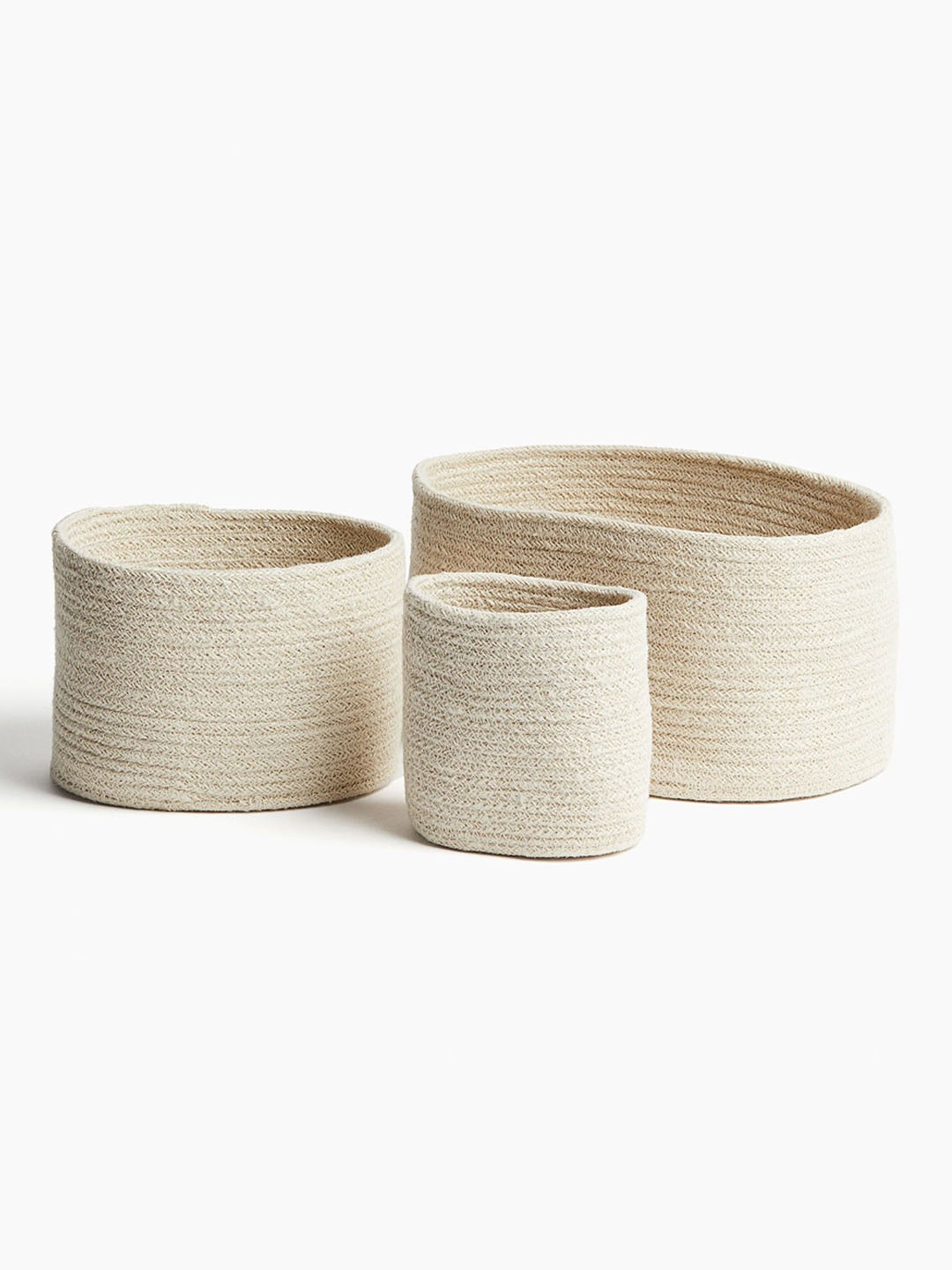 

H&M Beige 3-Pack Straw Storage Baskets