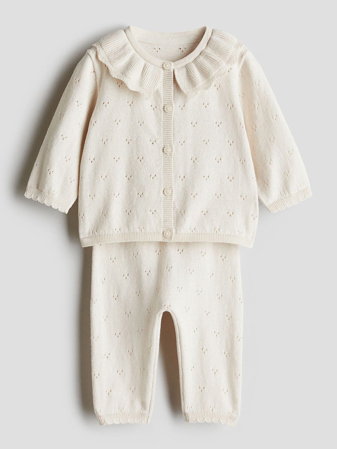 

H&M Boys 2-Piece Cotton-Knit Set, Beige