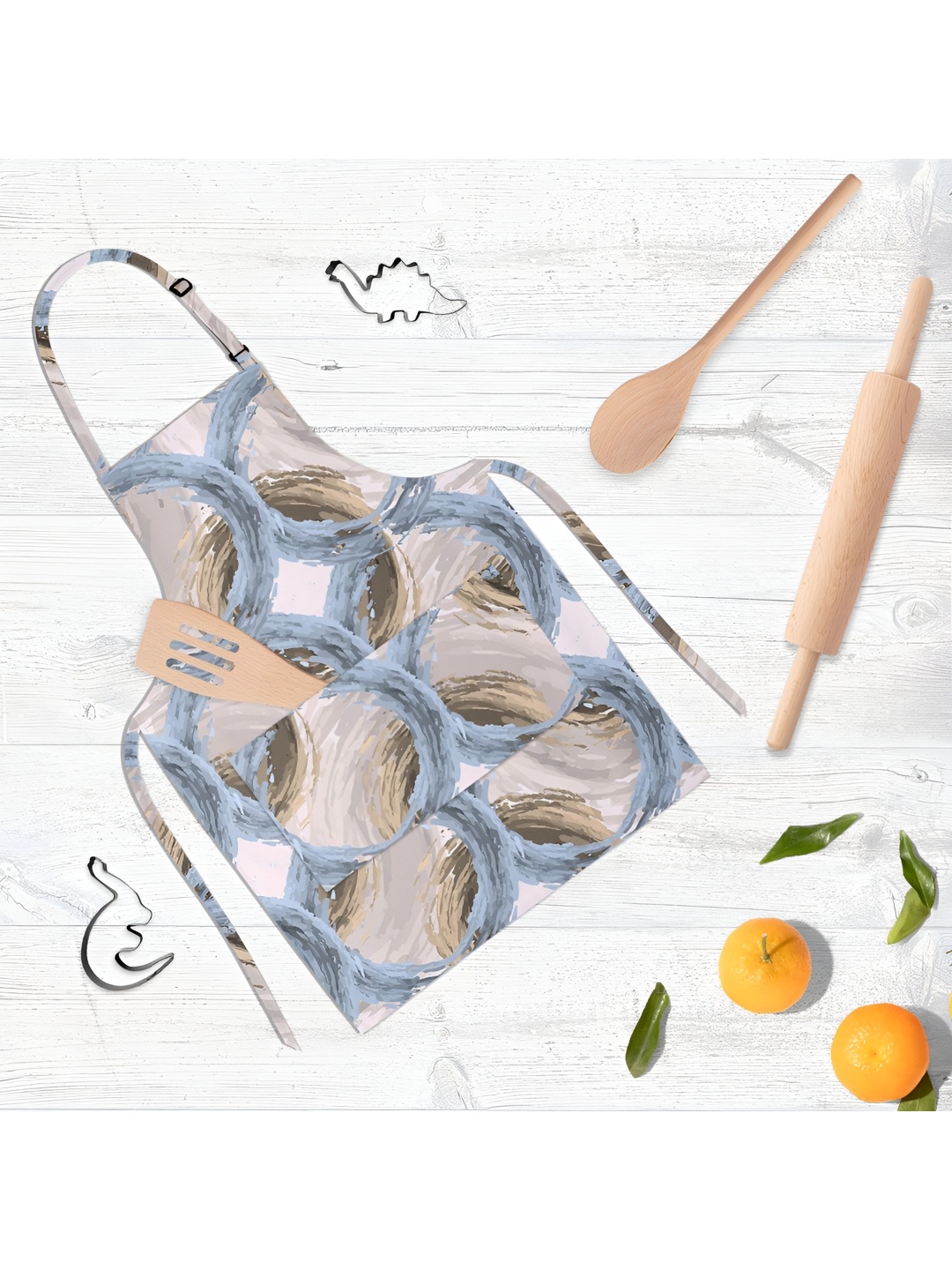 

ArtzFolio Beige & Brown Printed Cotton Aprons