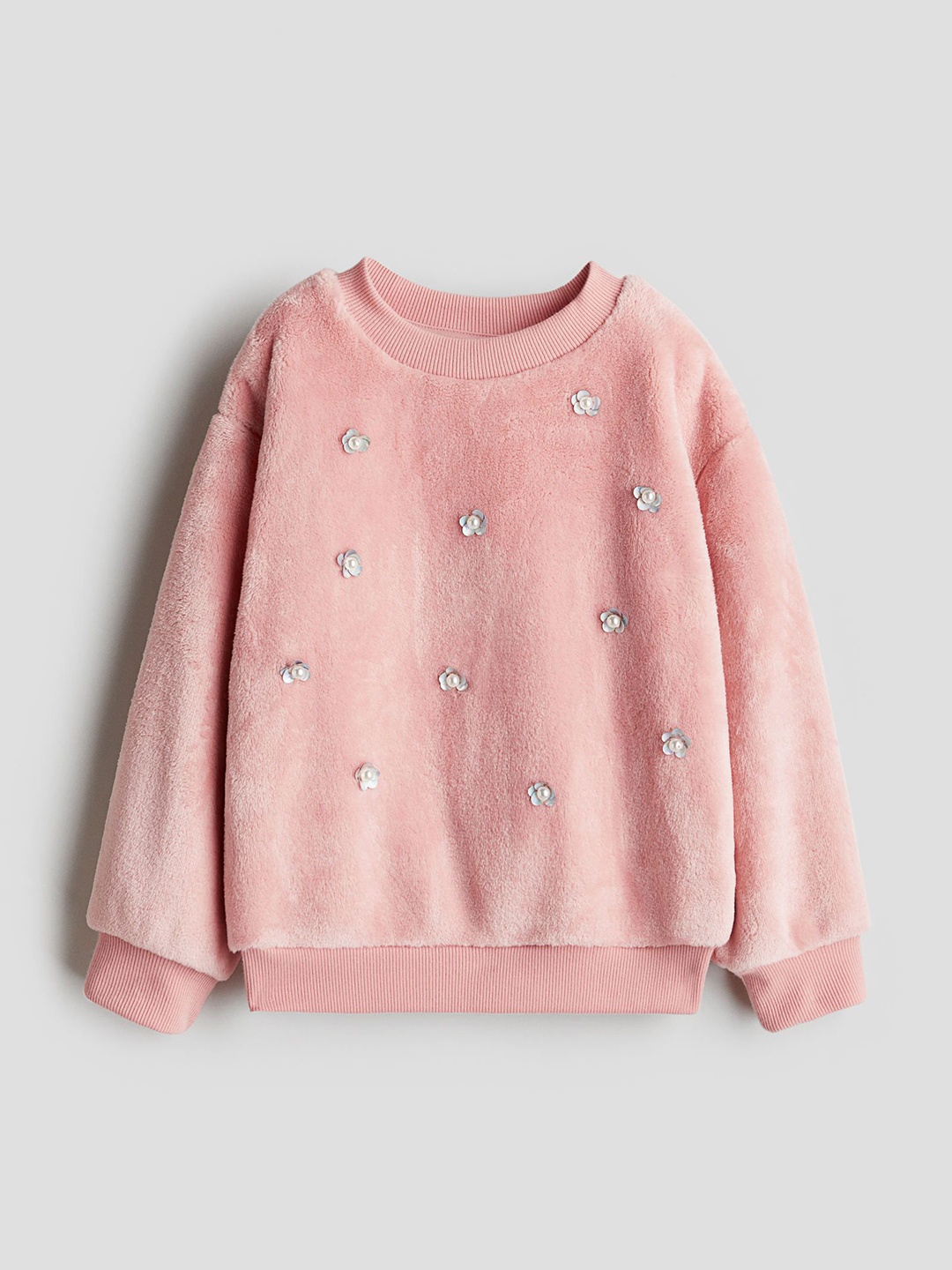 

H&M Girls Fleece Sweatshirt, Pink