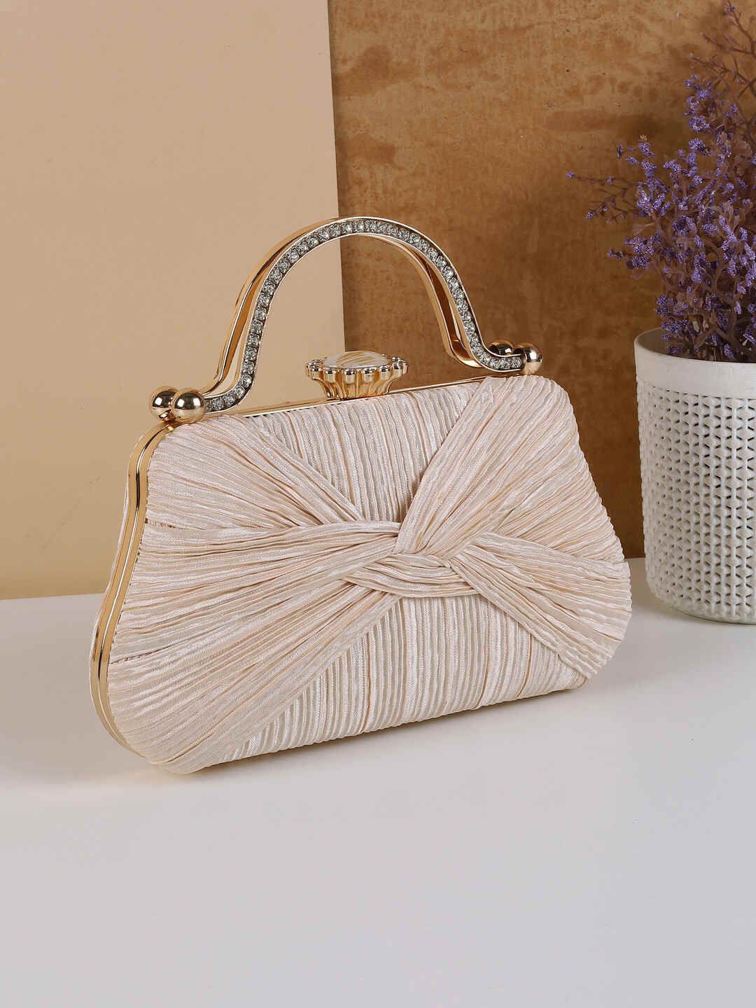 

Metro Embellished Box Clutch, Off white