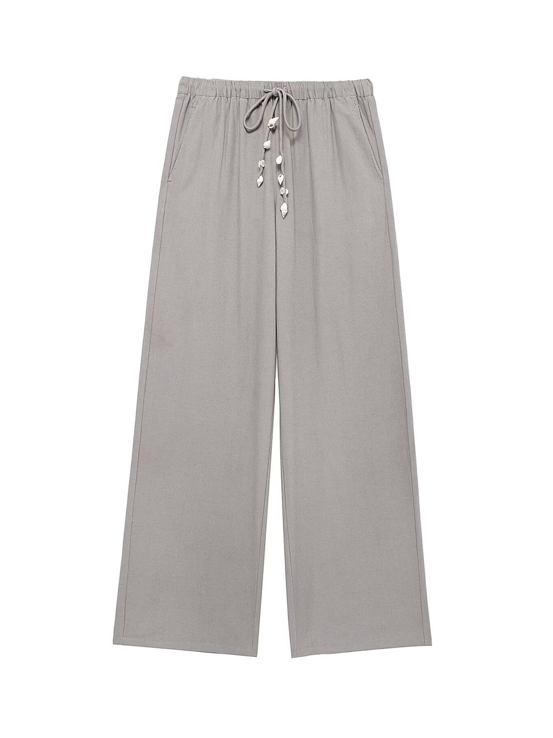 

LULU & SKY Women Mid-Rise Loose Fit Trousers, Grey