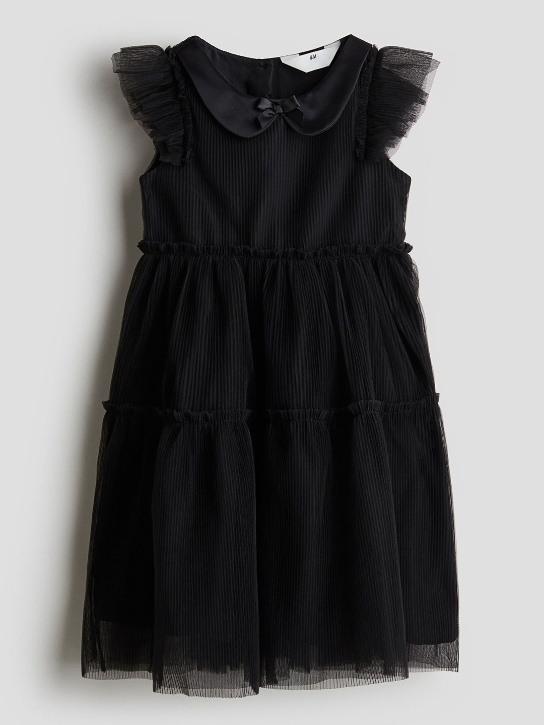 

H&M Girls Pleated Tulle Dress, Black
