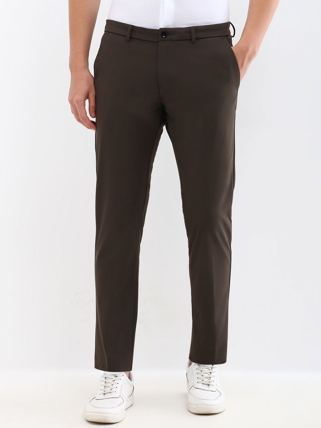 

Allen Solly Men Trousers, Brown
