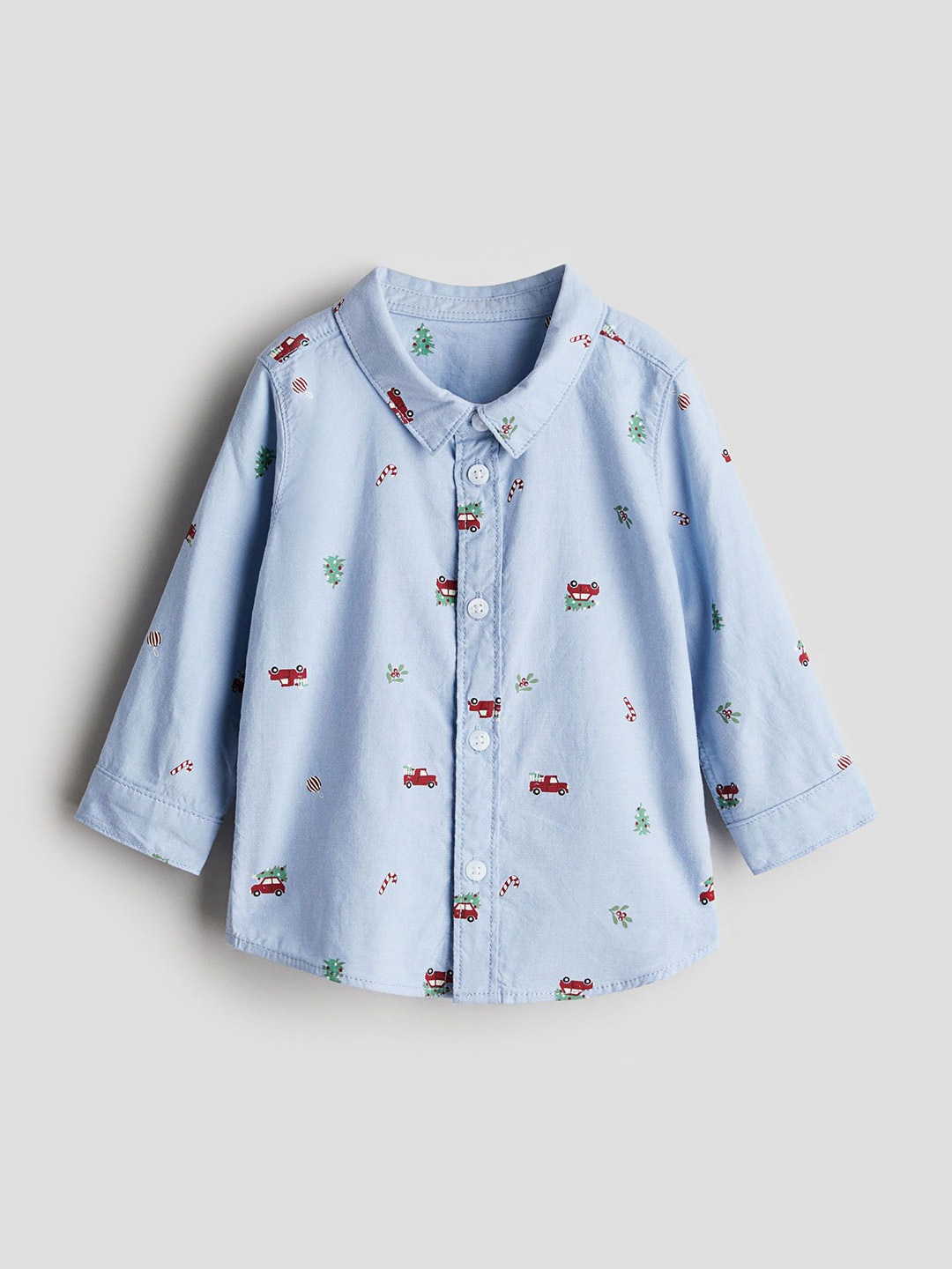 

H&M Boys Patterned Cotton Shirt, Blue