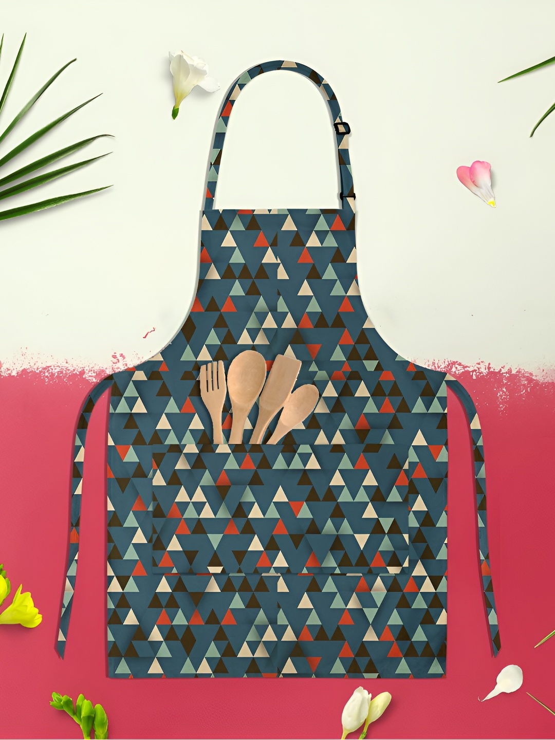 

ArtzFolio Green & Red Printed Pure Cotton Apron