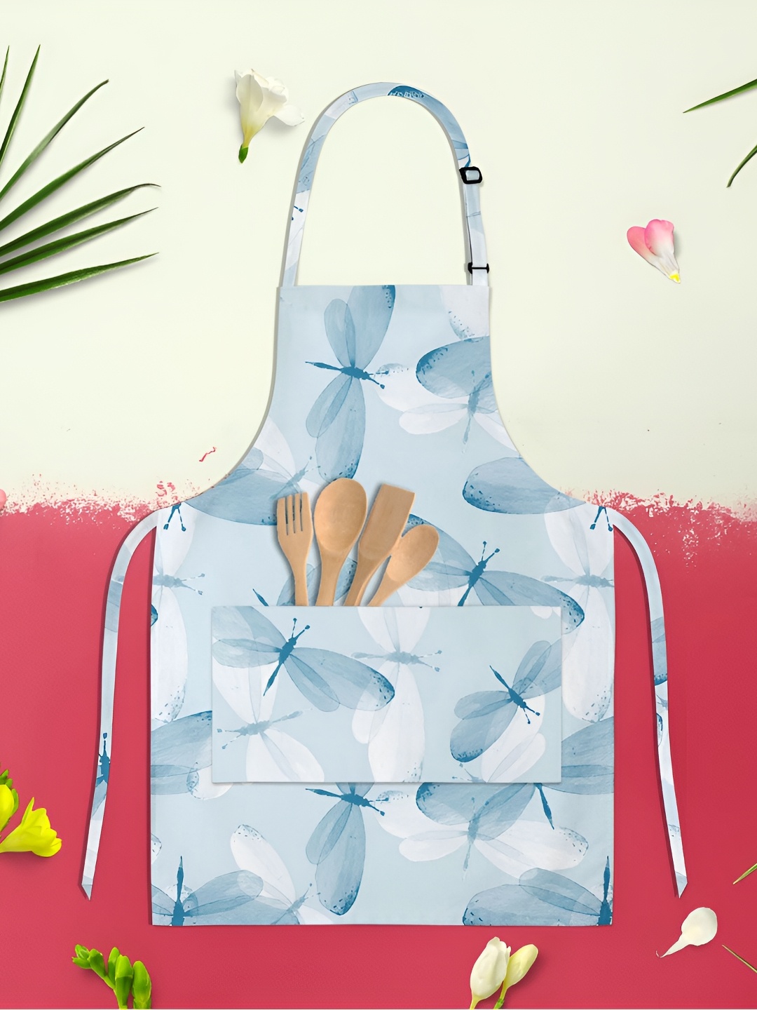 

ArtzFolio Blue & White Printed Cotton Aprons
