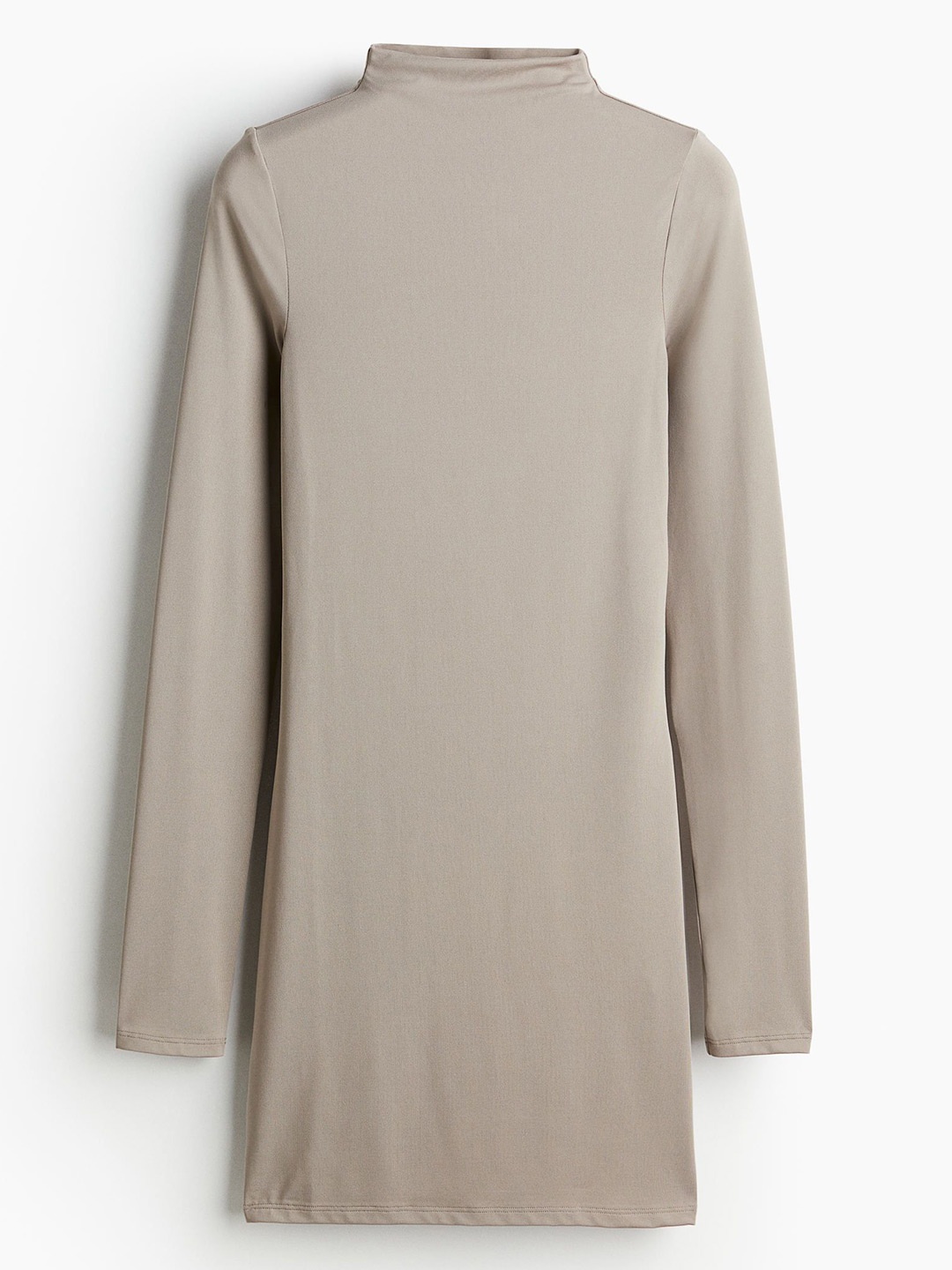 

H&M Women Turtleneck Mini Dress, Beige