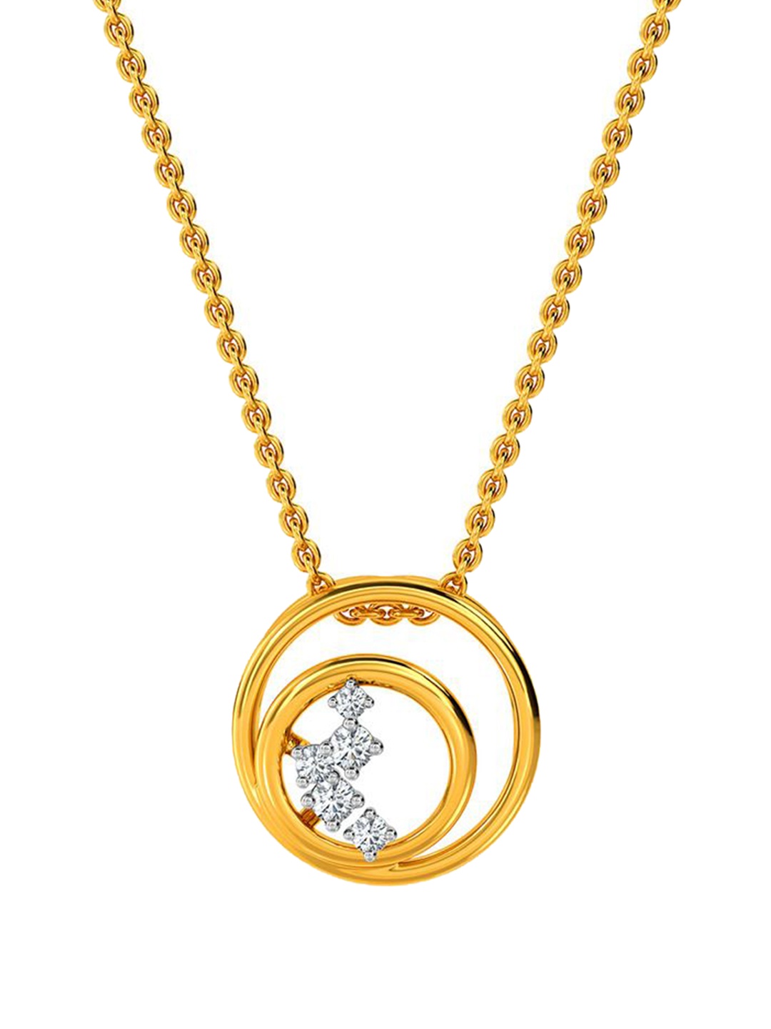 

KISNA DIAMOND AND GOLD JEWELLERY Women 18KT Gold & Diamond Pendant 0.04 Carat