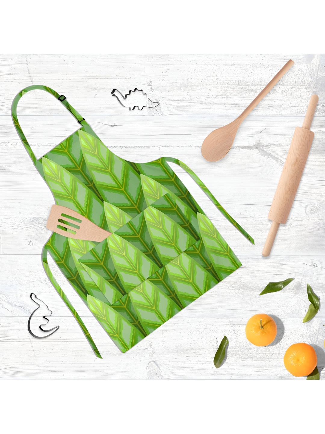 

ArtzFolio Green Printed Cotton Aprons