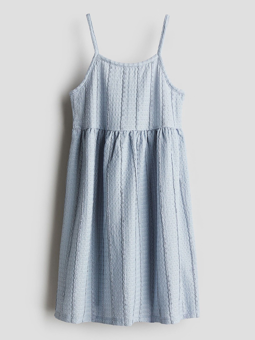 

H&M Girls Textured Jersey Dress, Blue