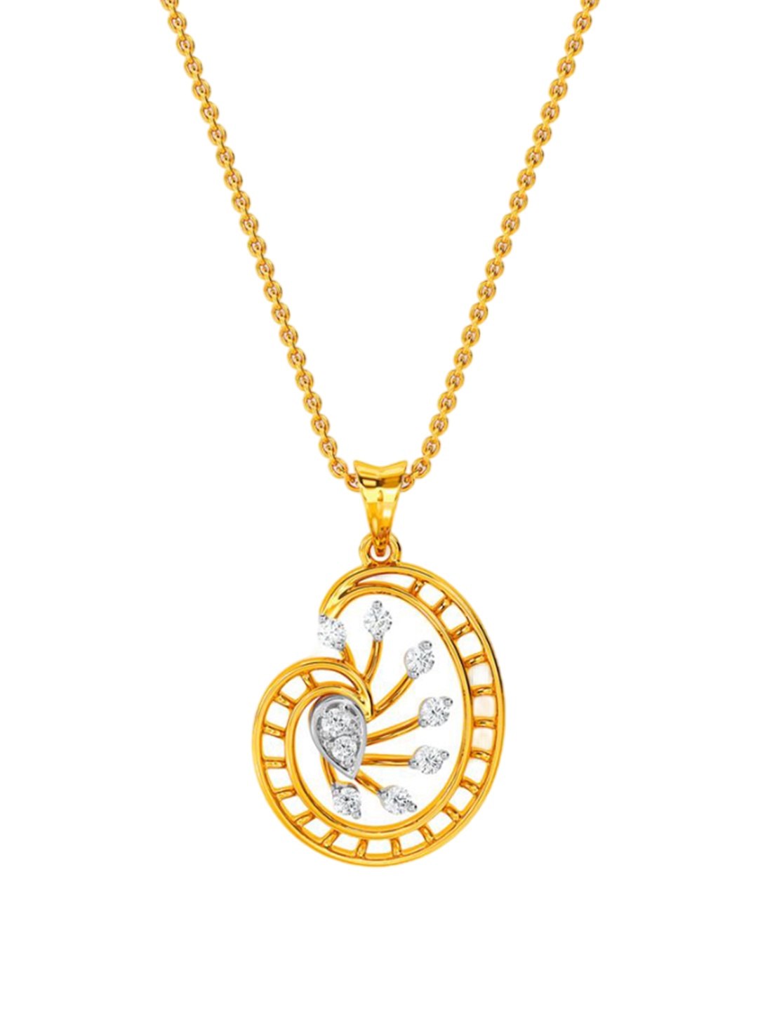 

KISNA DIAMOND AND GOLD JEWELLERY Women 18KT Pendant Diamond 0.12 carat