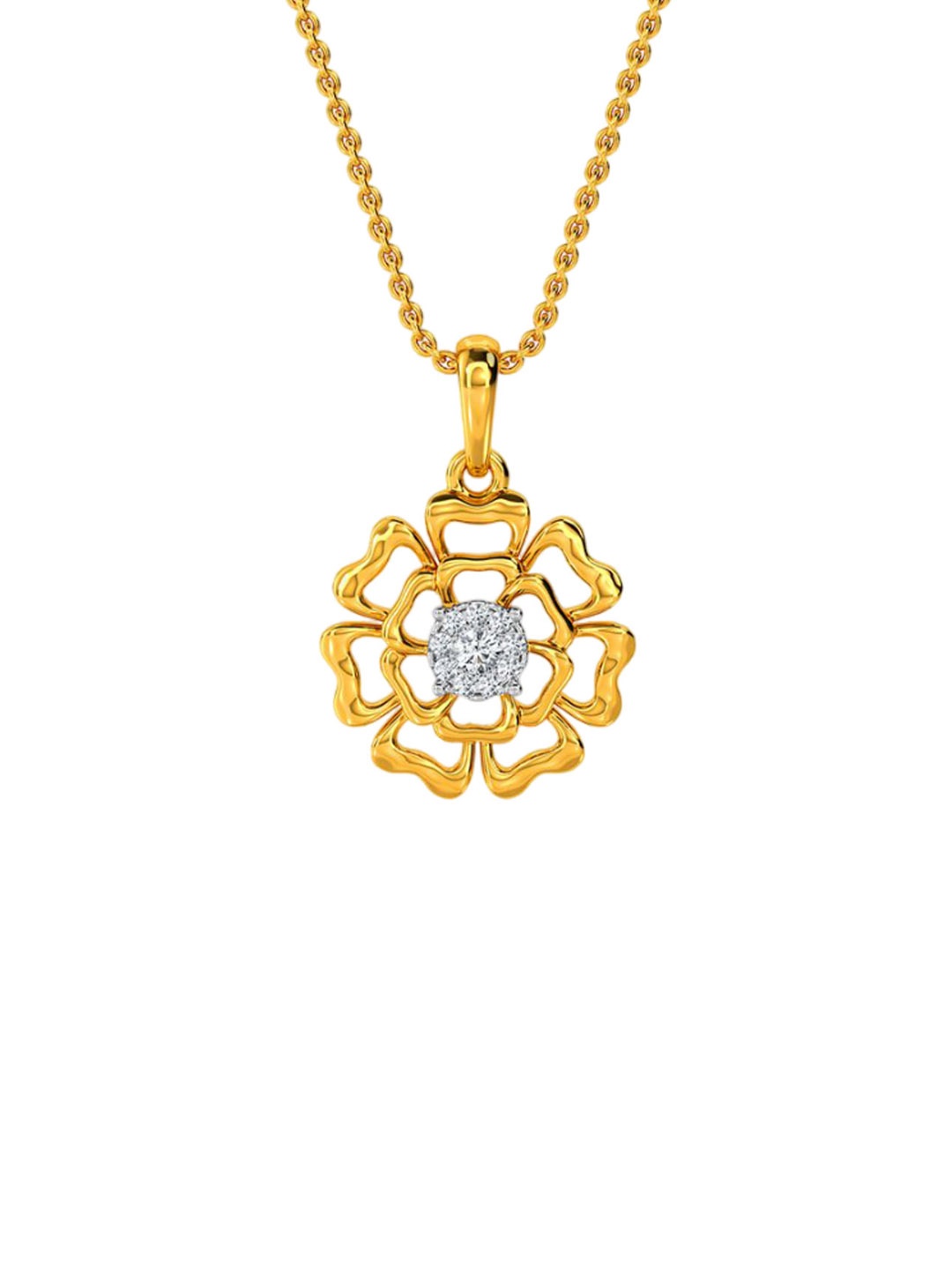 

KISNA DIAMOND AND GOLD JEWELLERY Women 14KT Pendant Diamond Weight - 0.08 CT