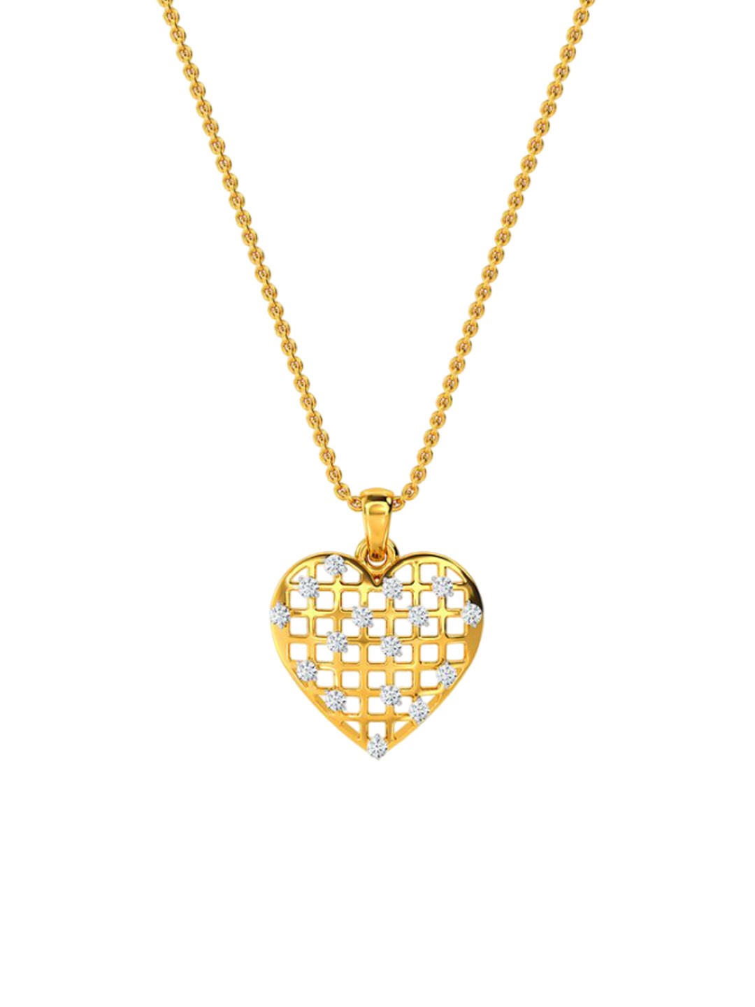 

KISNA DIAMOND AND GOLD JEWELLERY Women 18KT Pendant Diamond Weight - 0.121 CT