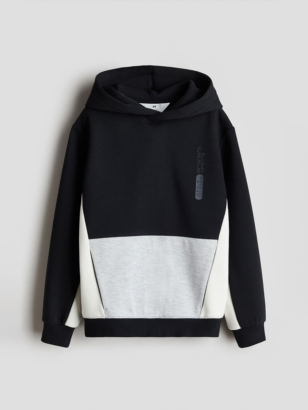 

H&M Boys Block-Coloured Hoodie, Black