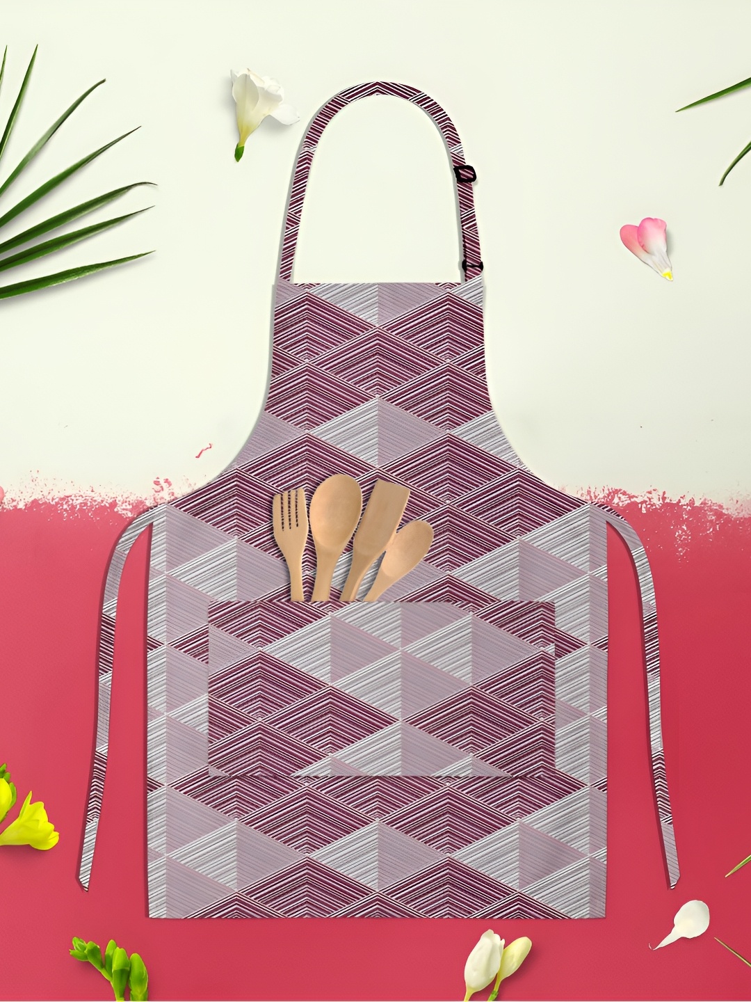 

ArtzFolio Grey & Brown Printed Cotton Aprons